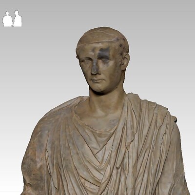 Emperor Claudio, roman statue for archaeological museum of Priverno