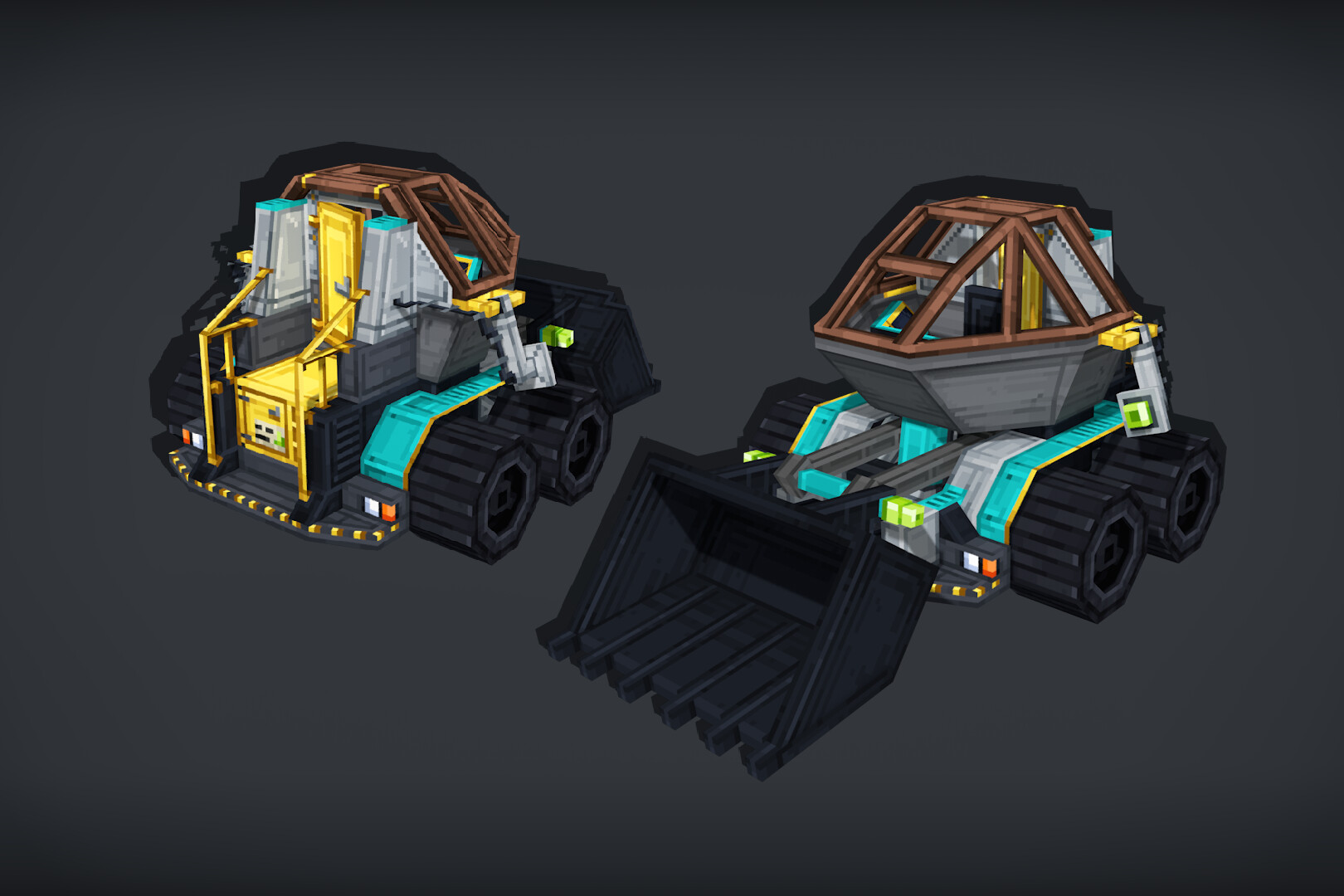 ArtStation Lego Rock Raiders Loader Dozer Fanart