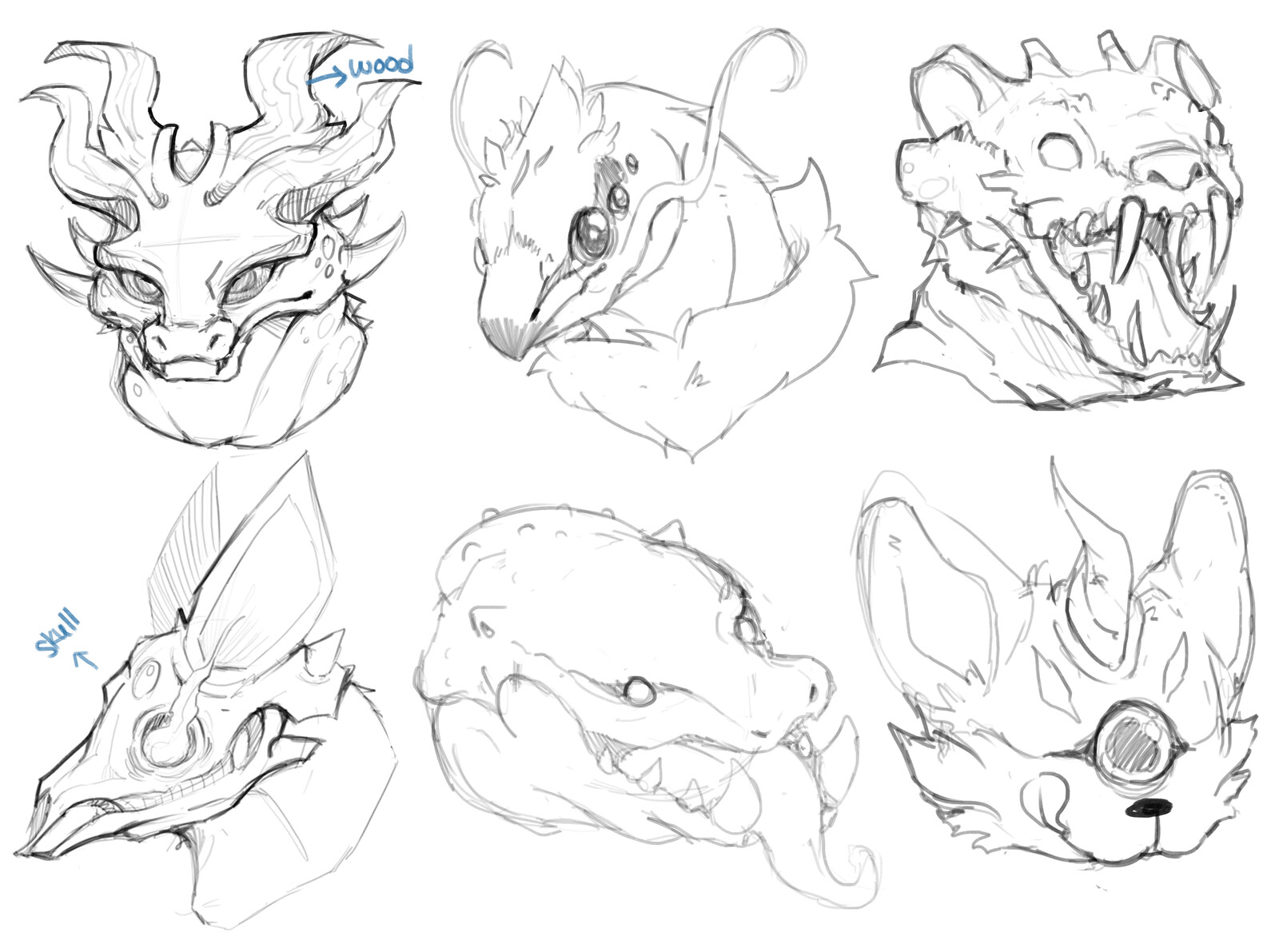 Monster portraits design concept