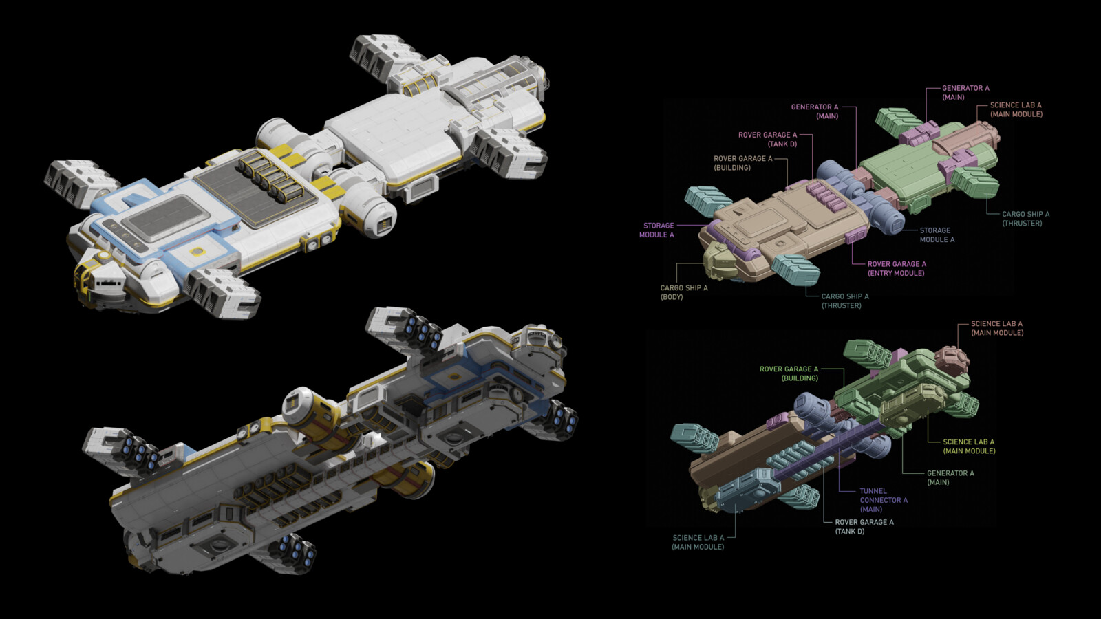 Kitbashed asset - Cargo Ship