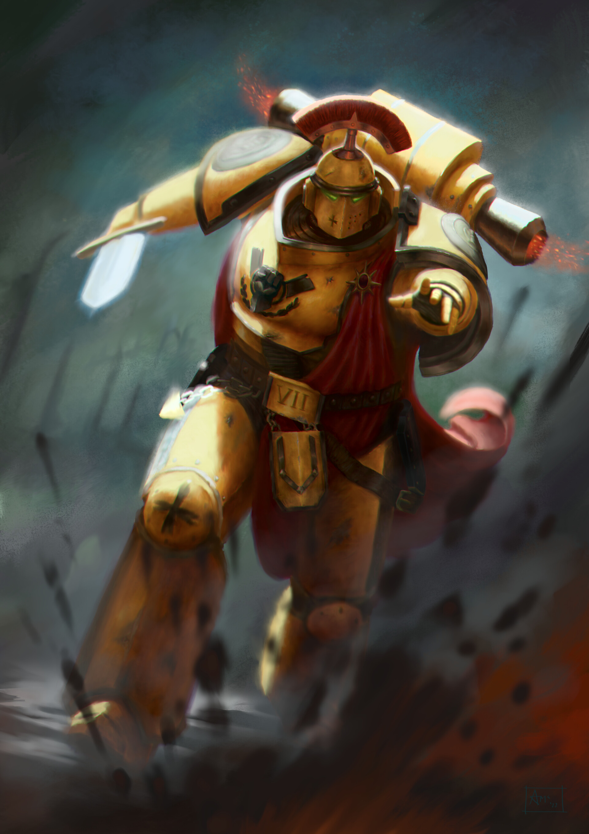 ArtStation Imperial Fist Praetor