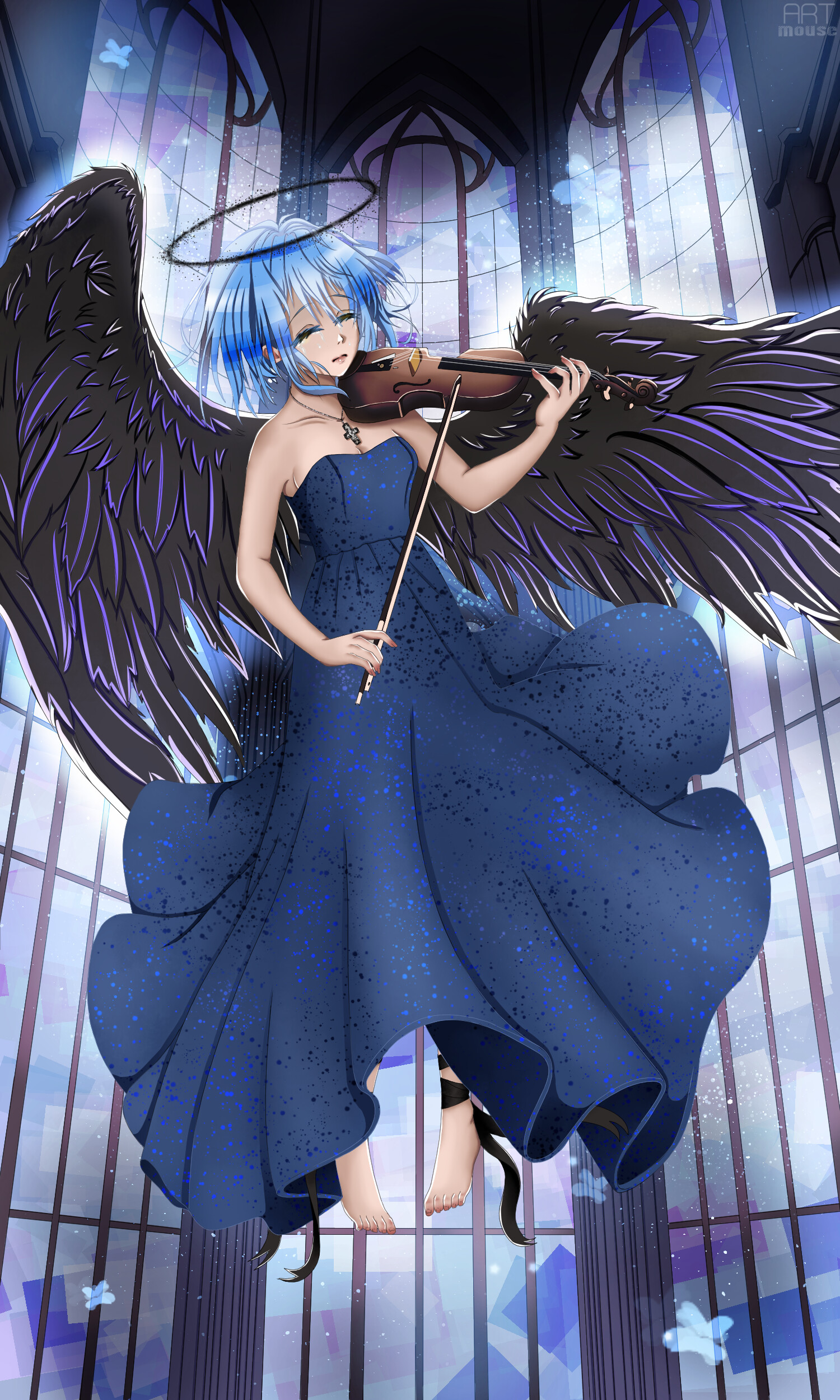 Anime Fallen Angel Drawing HD Png Download  vhv