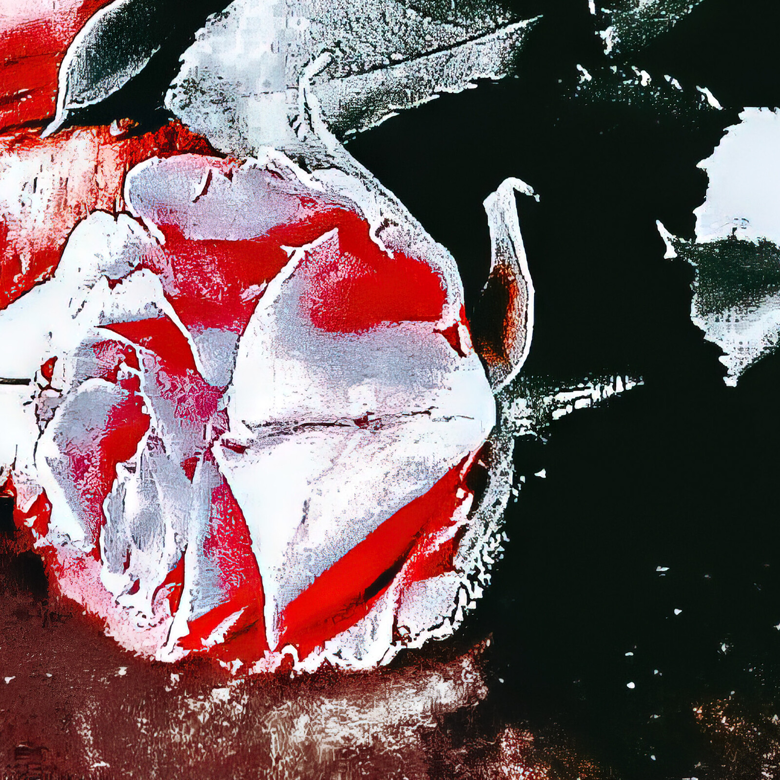 Flower close up showing the high colour contrast effect