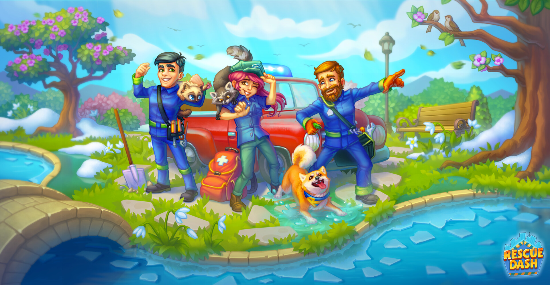 ArtStation - Rescue Dash - Spring Splash Screen