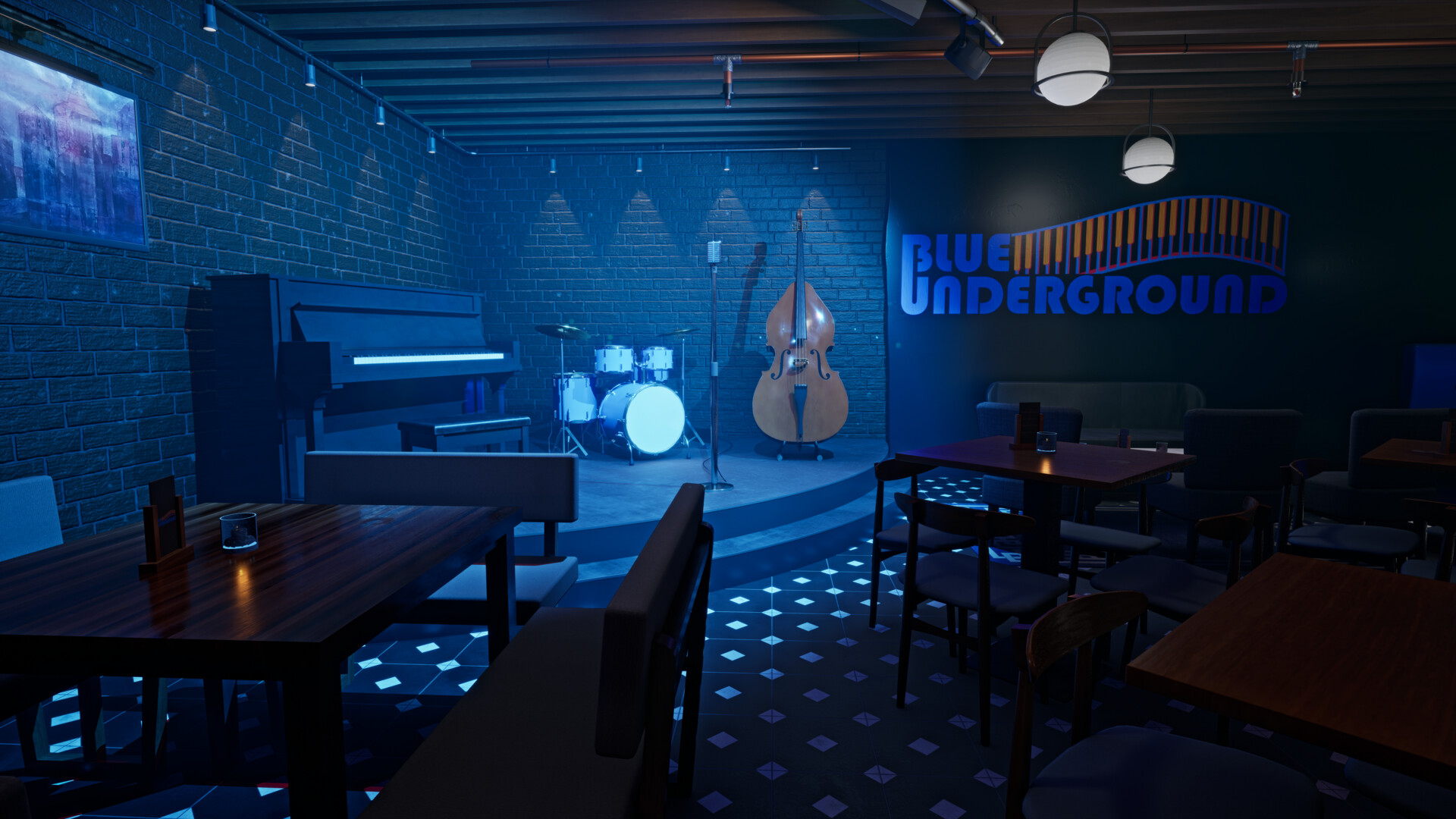 Artstation jazz club blue underground
