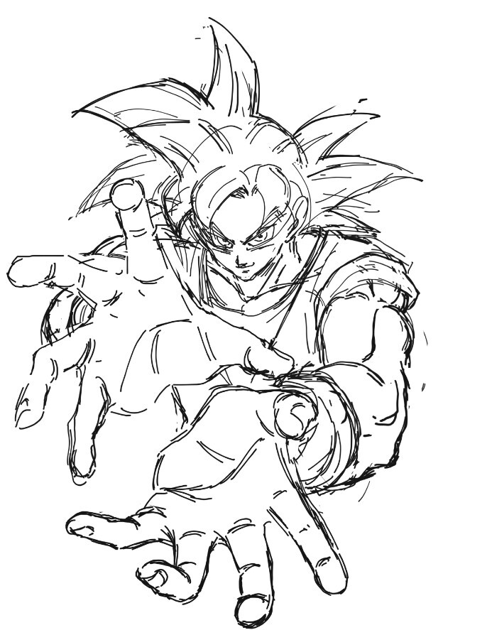 Goku Super Saiyan God Coloring Pages