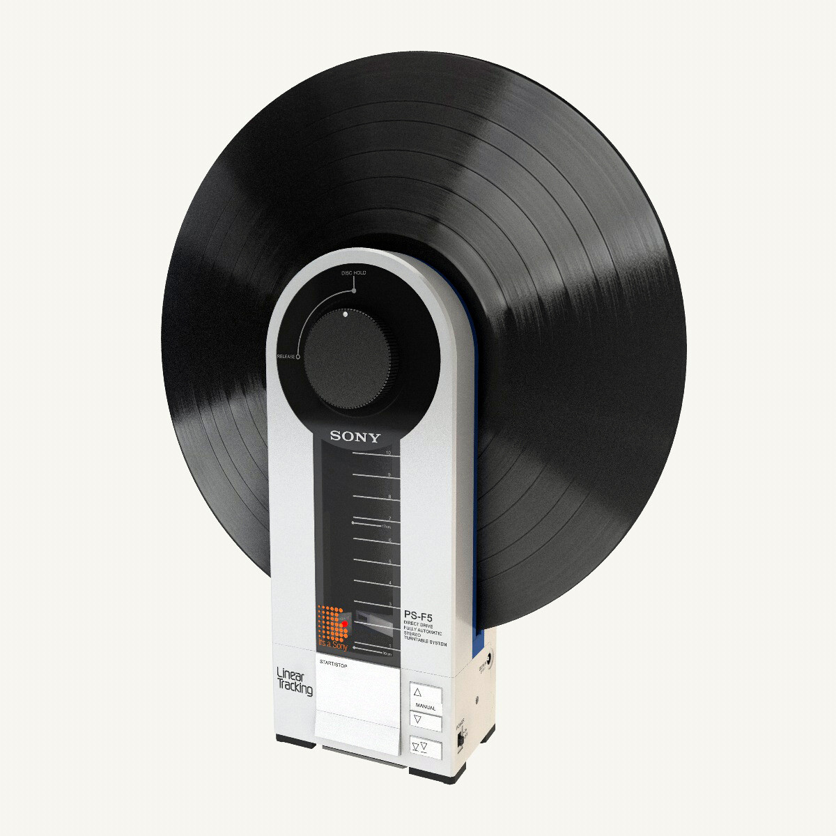 Vintage Sony PS-F5 Flamingo Portable Turntable In Original