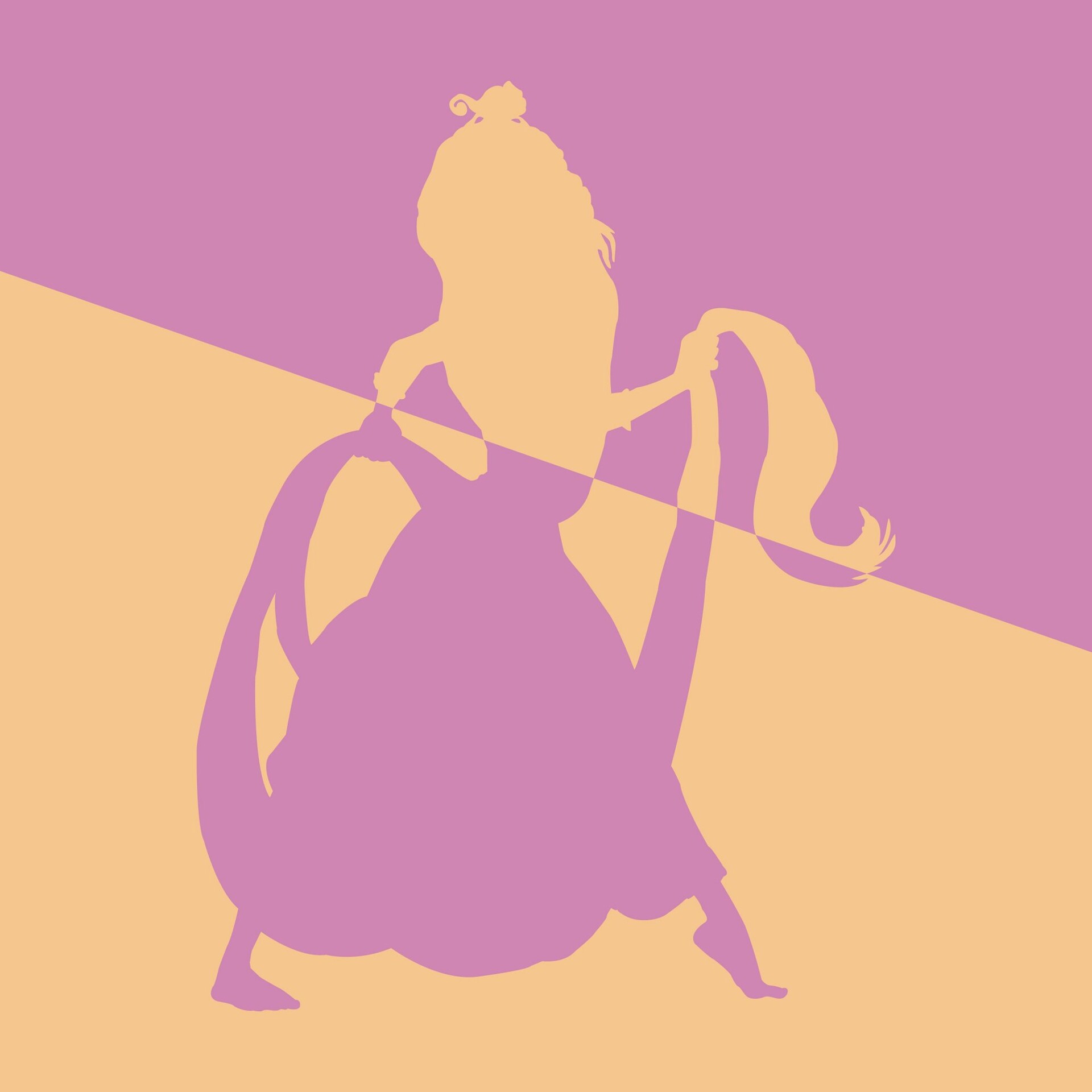 rapunzel silhouette disney