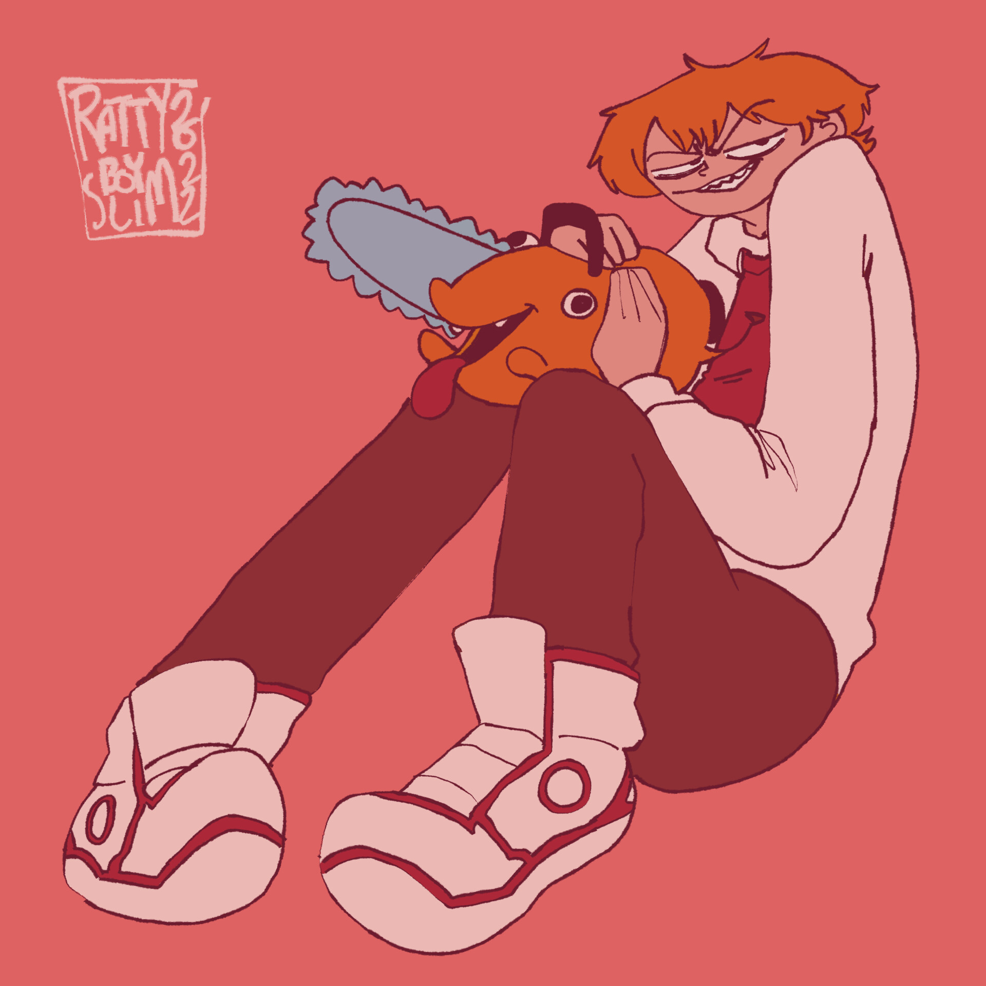 ArtStation chainsaw guy and chainsaw dog