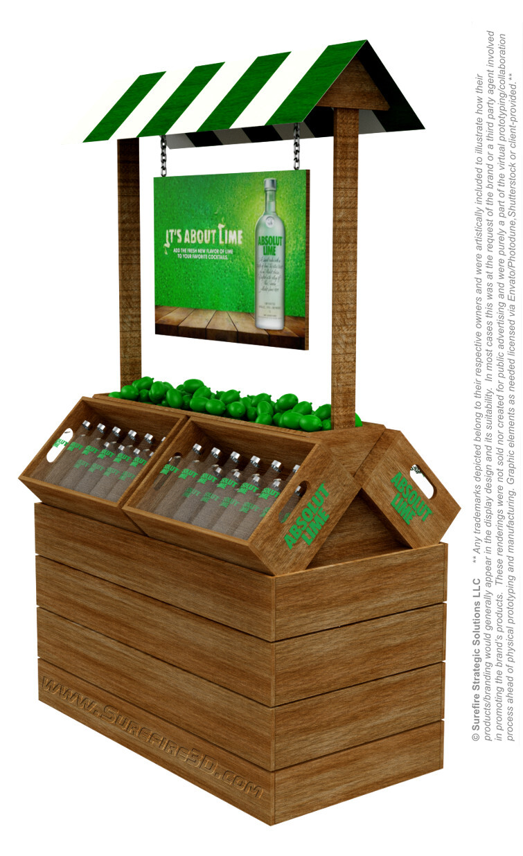 Liquor Display Lime Concept
