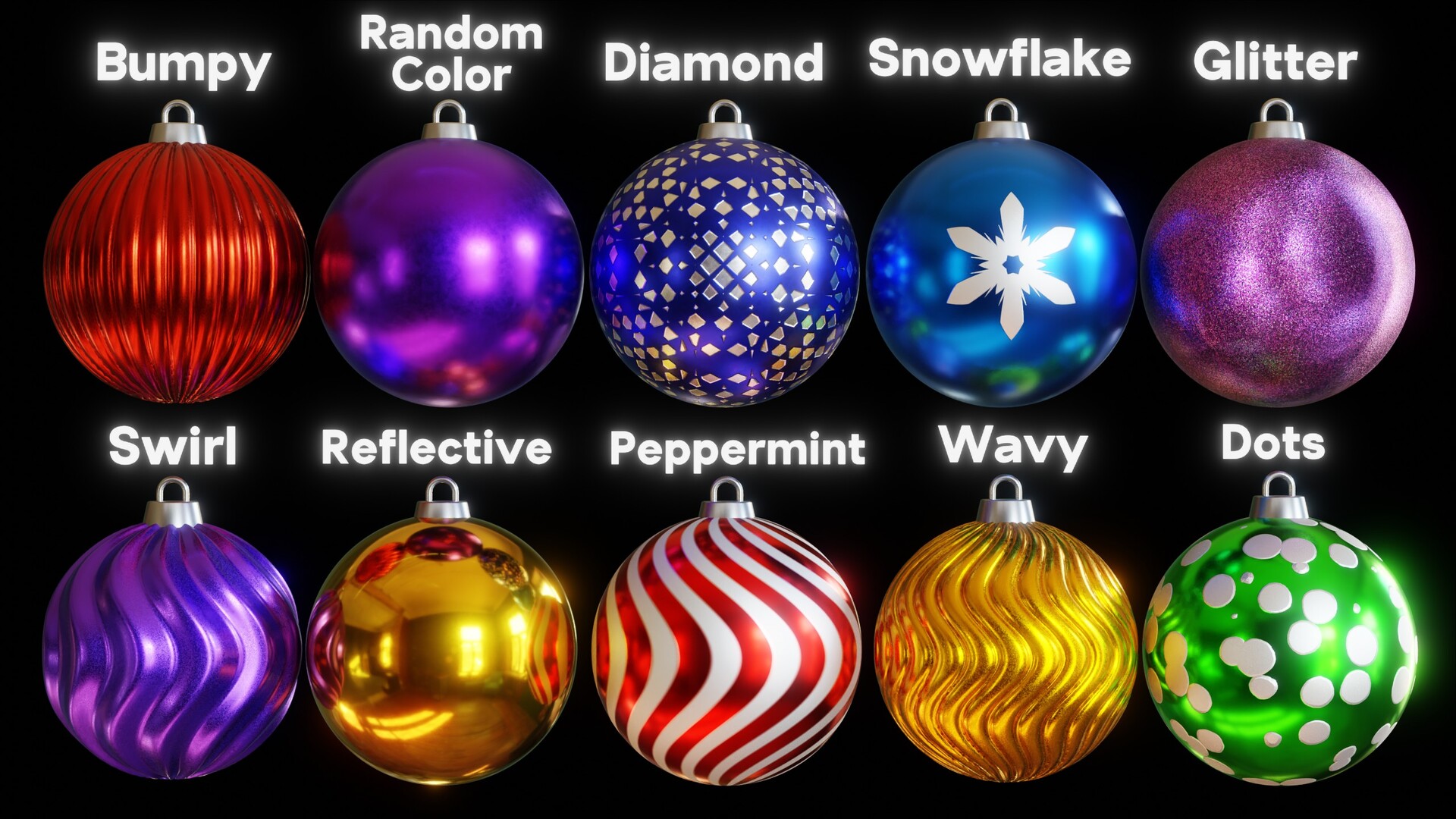 Procedural Christmas Ball Ornaments (Blender Tutorial) 