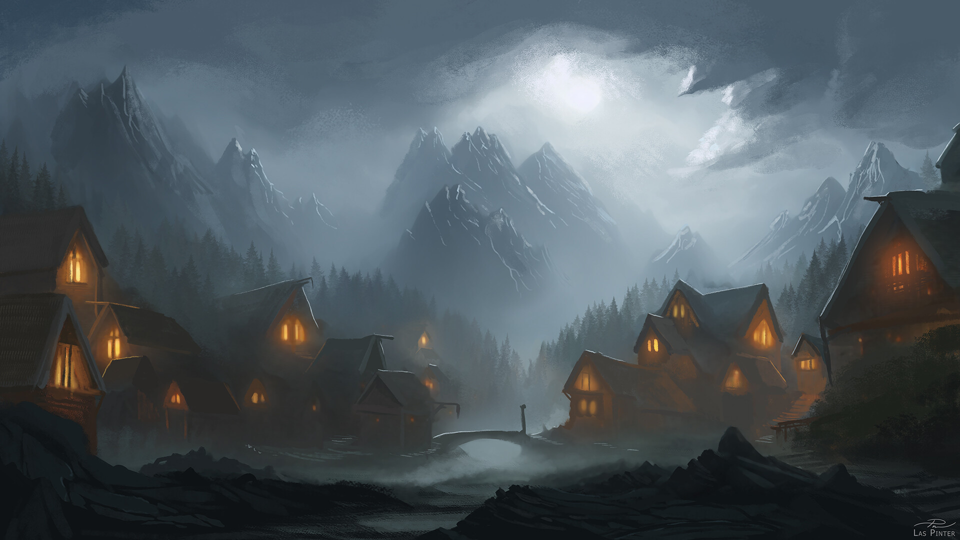 ArtStation Mountain Village Commission