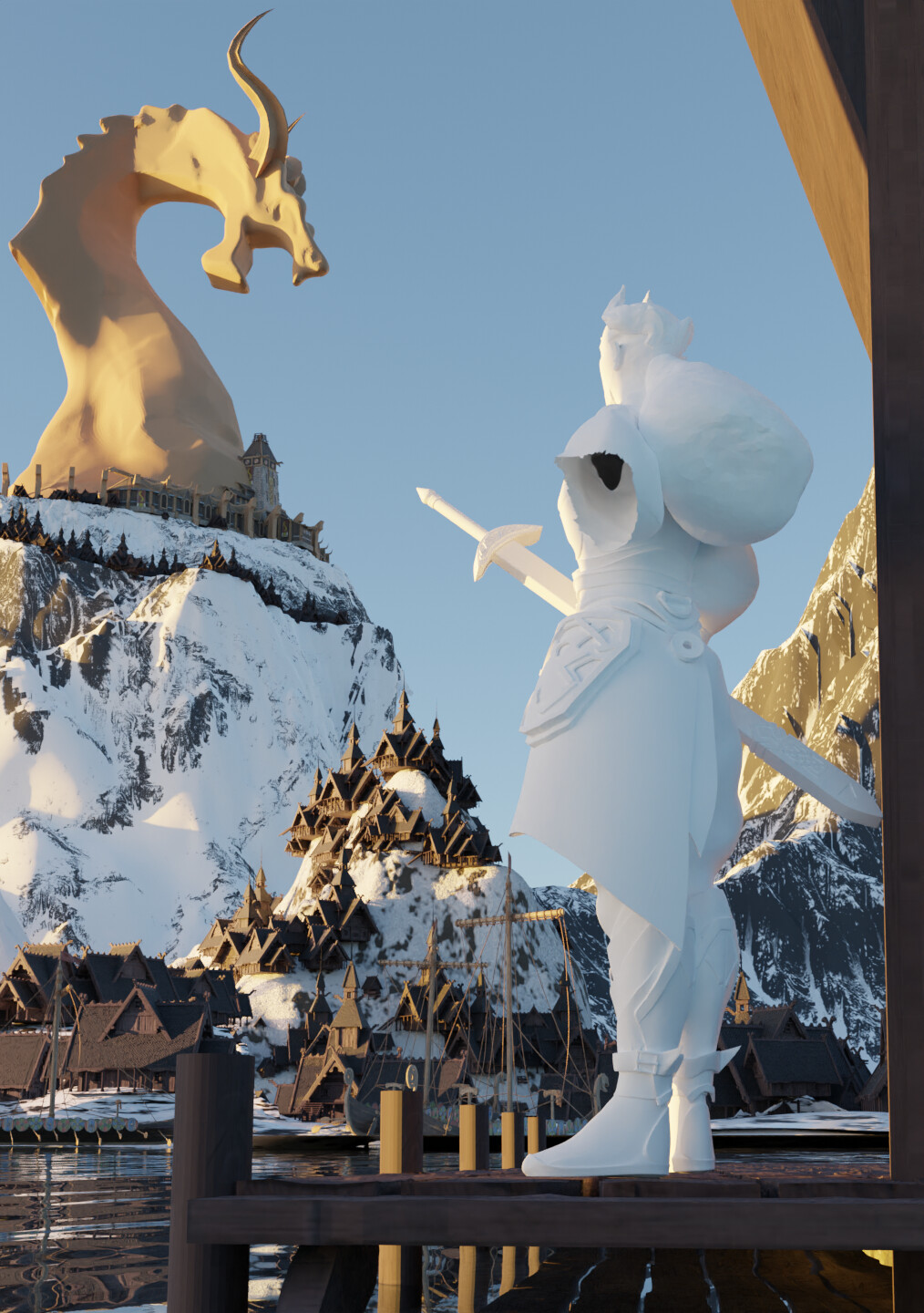 3D base, mostly to play around with new blender basic techniques. I overpainted most of it anyway, but it was a nice learning experiment