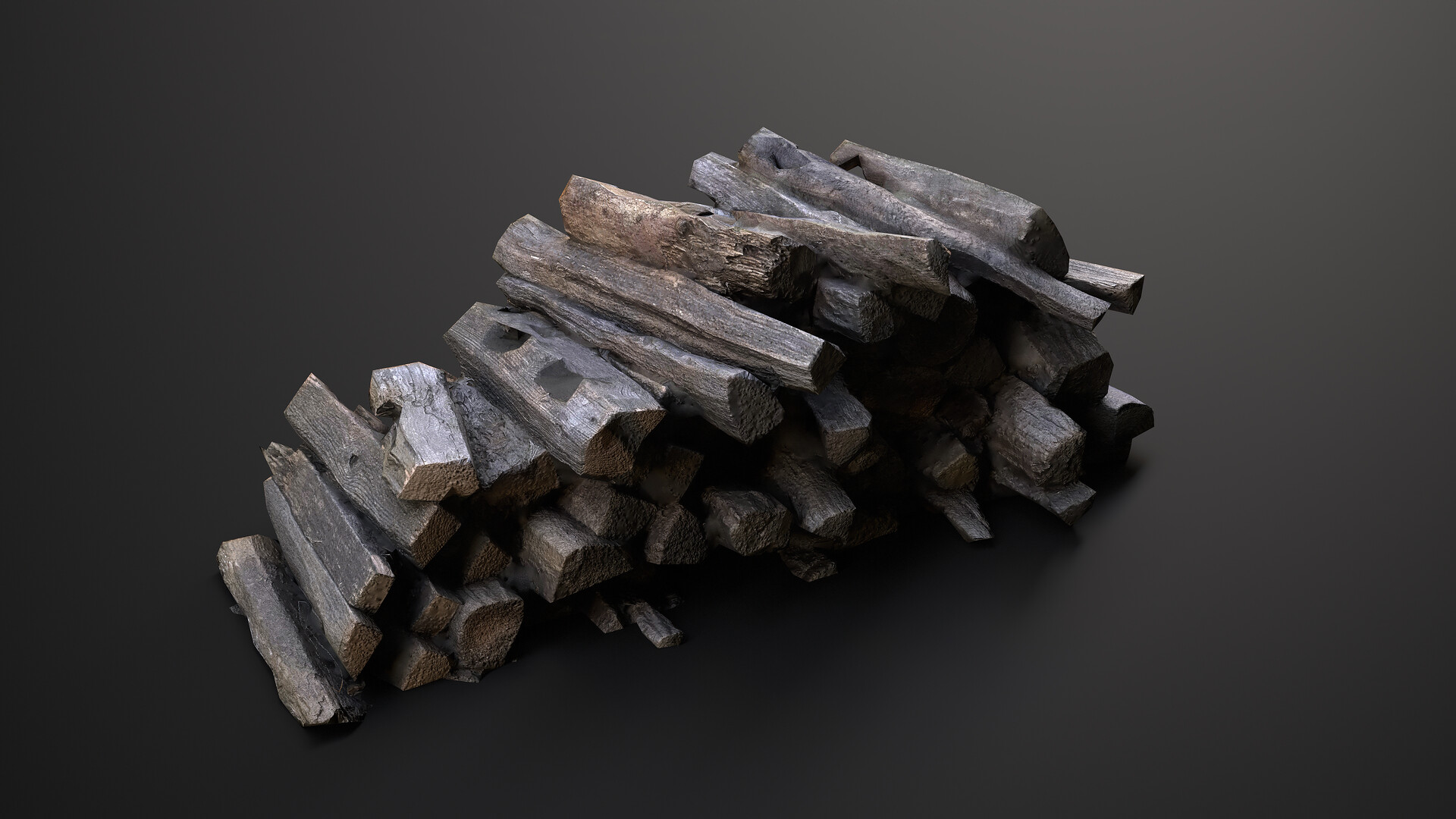 Jordon Britz Photoscanned Wood Pile Game Ready