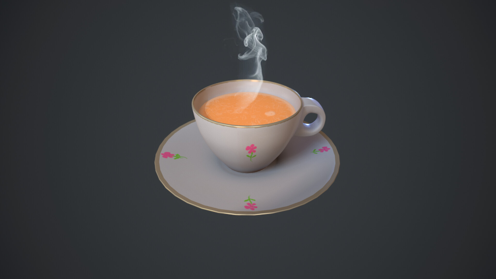 Artstation ceramic cup plate with tea