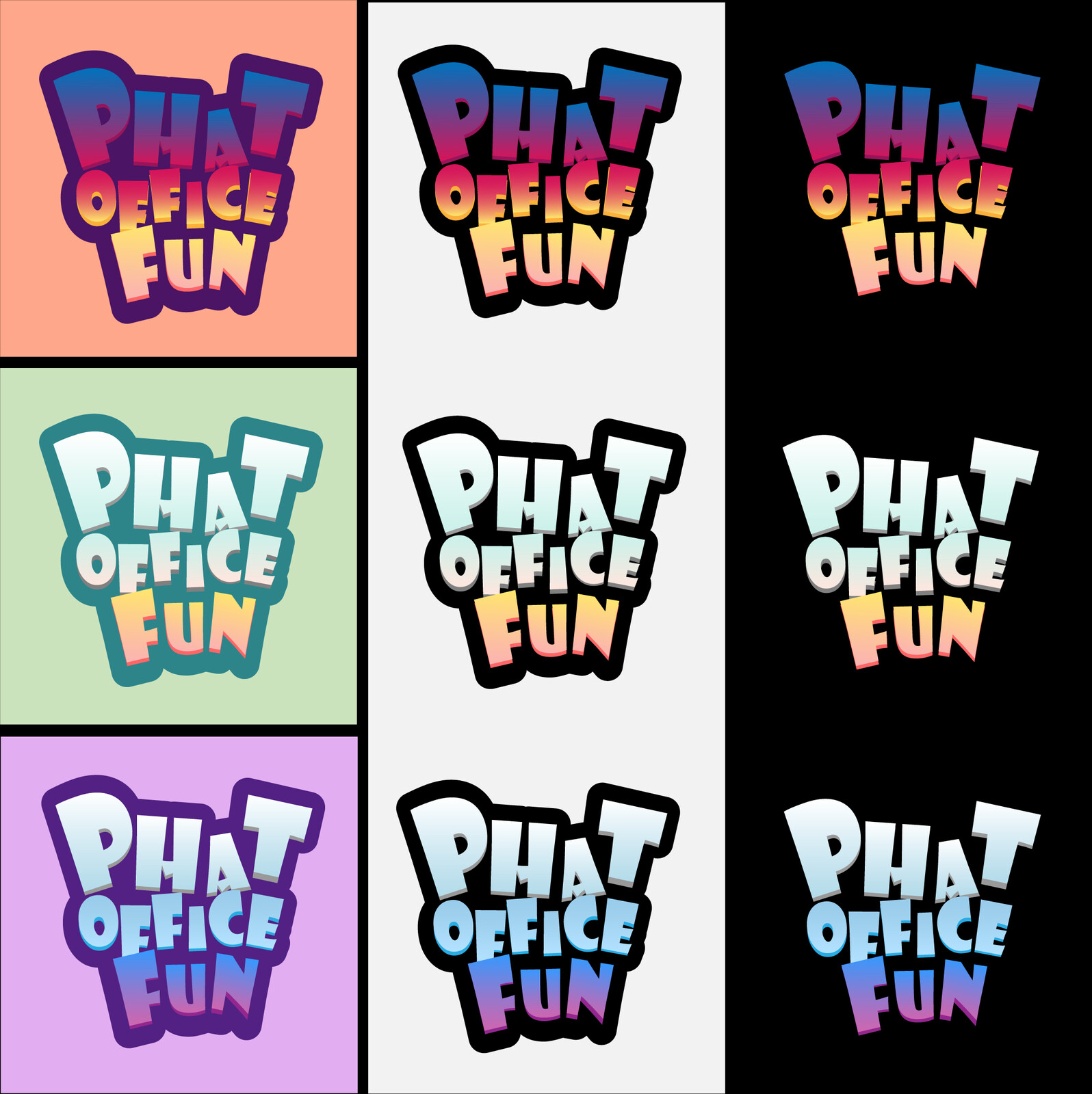 [ Logo ]
I created 3 Logo Versions in 3 variations based on the logo style most voted by team members from logo style moodboard.