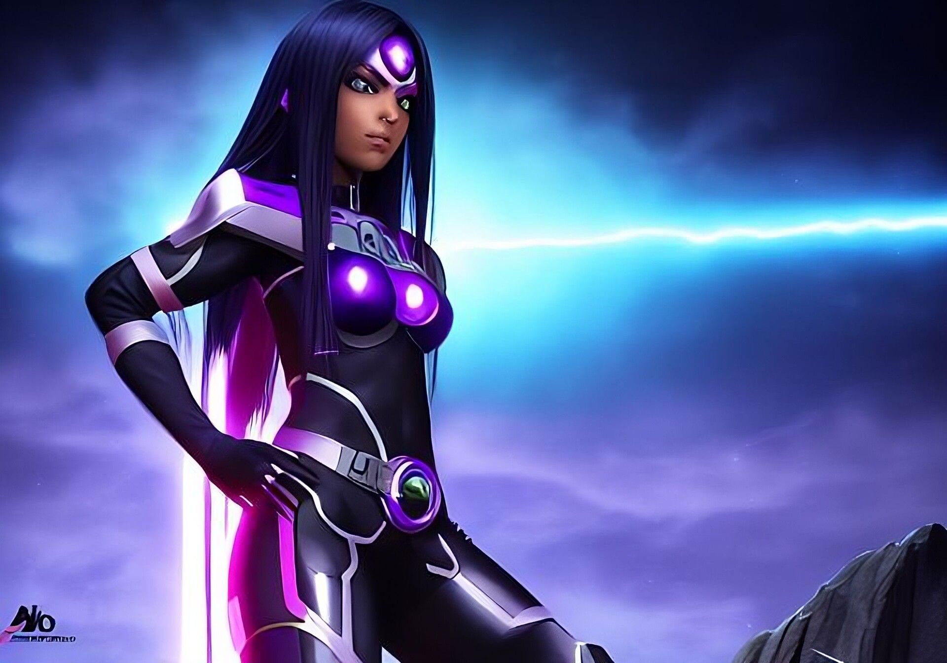 Artstation blackfire teen titans