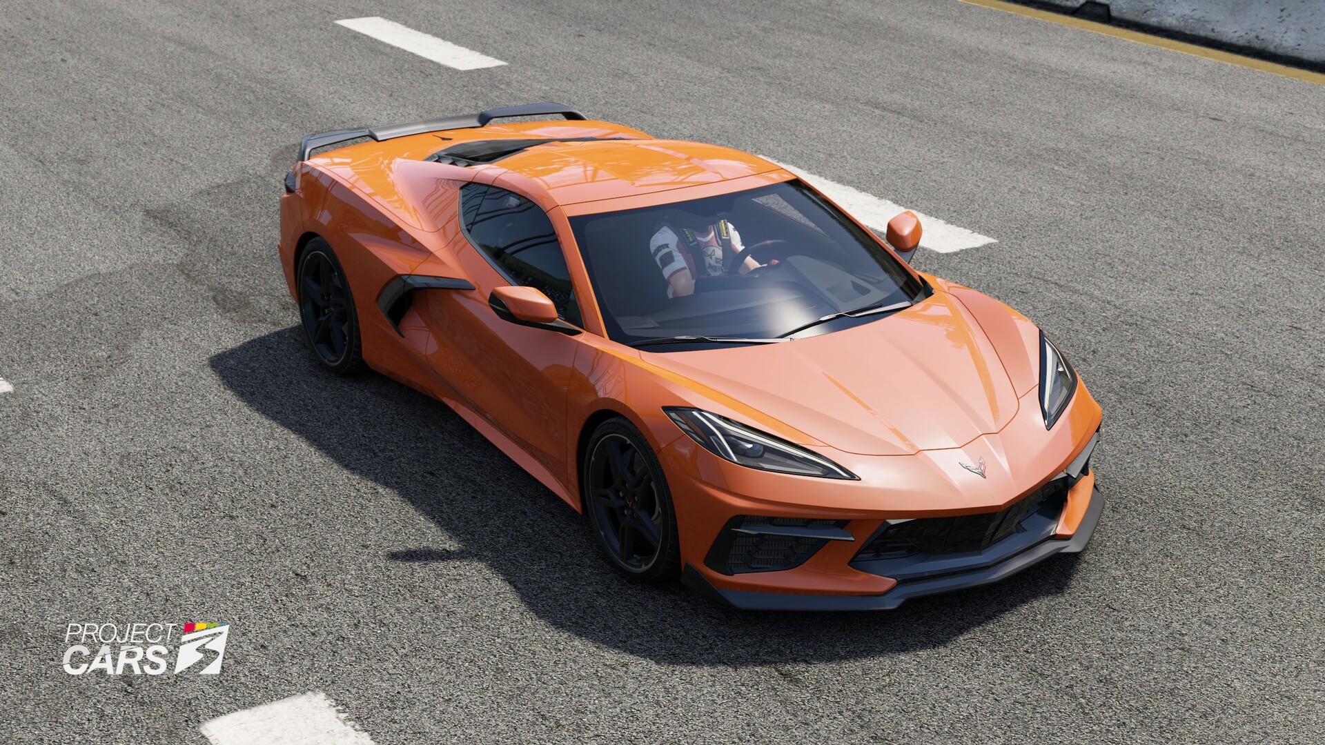 Corvette Stingray 2014 черно оранжевый