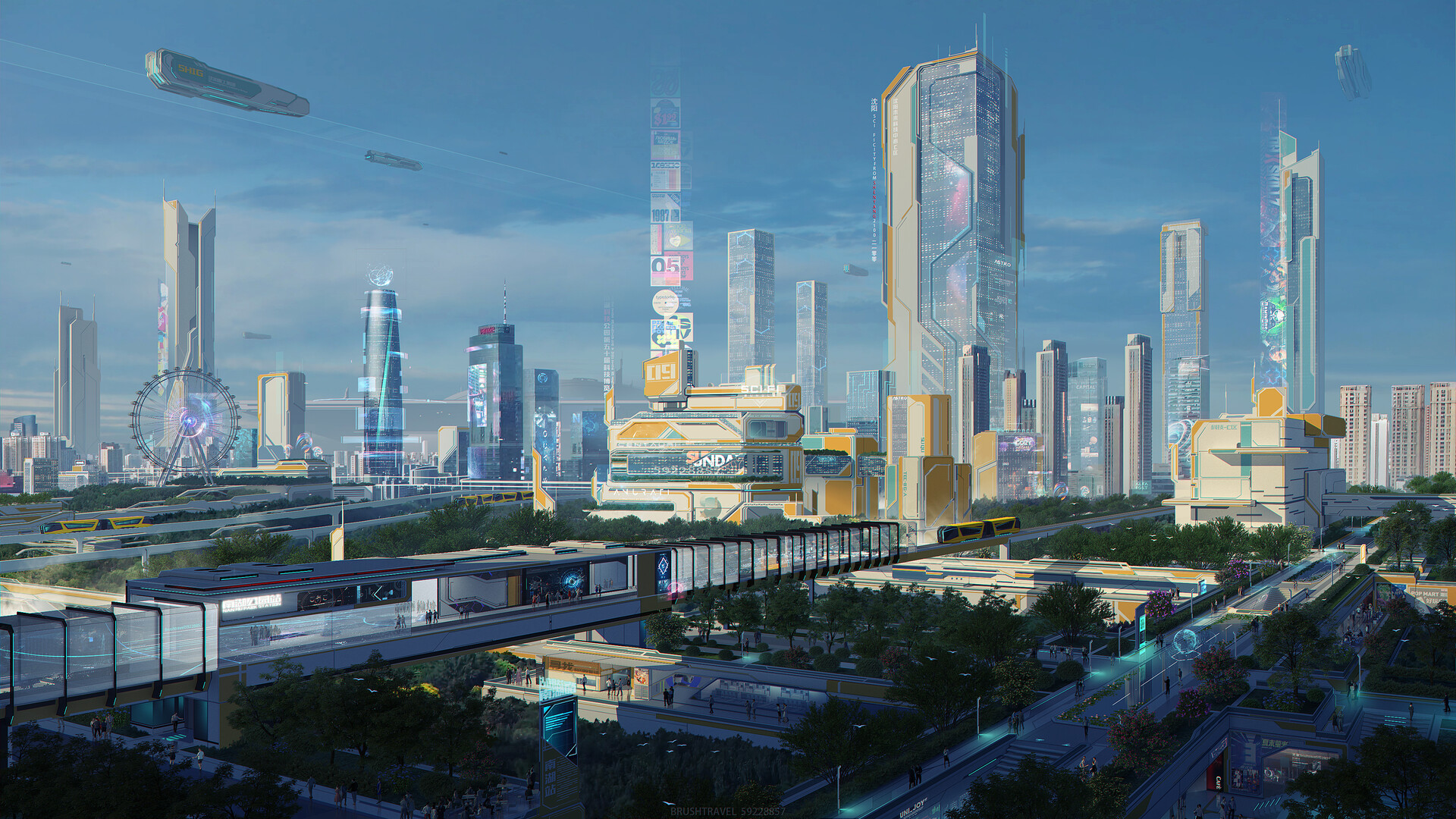 ArtStation - sci-fi city from china Shenyang