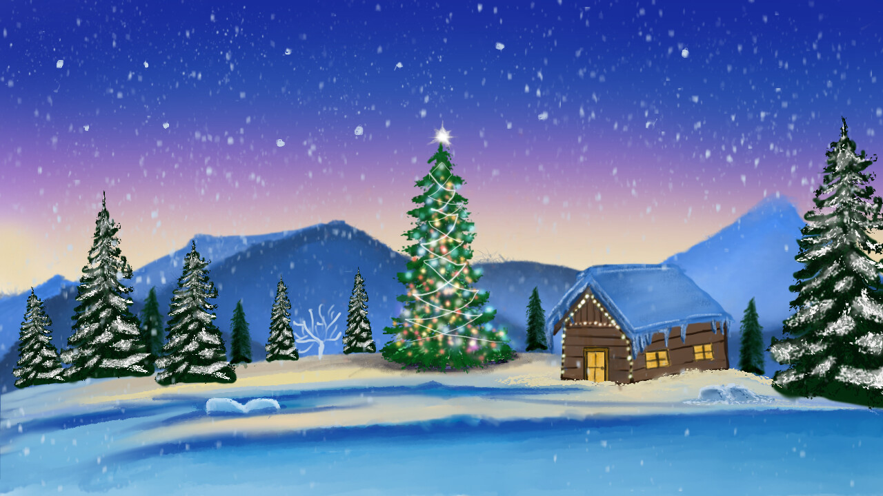 ArtStation - Christmas Tree Landscape