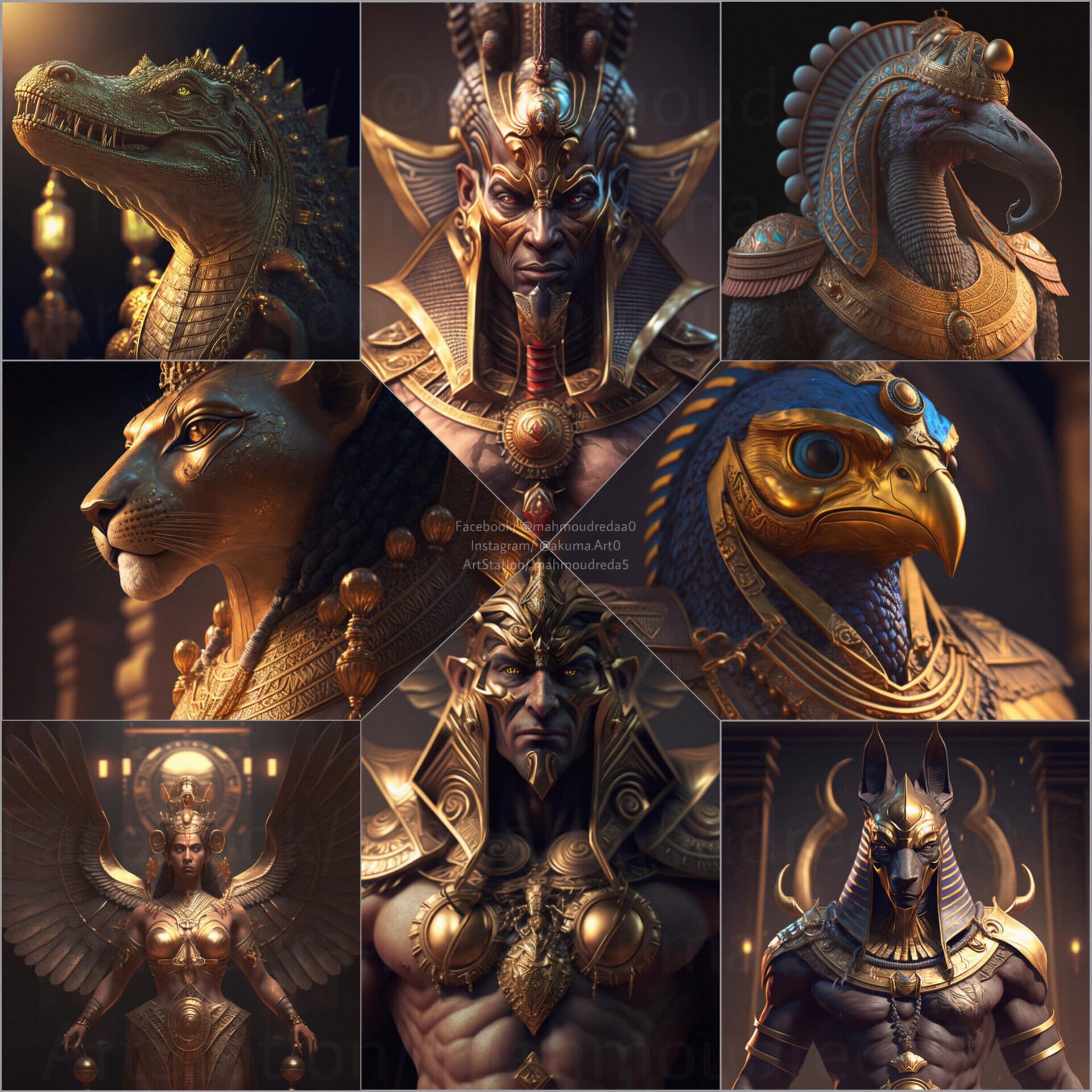 ArtStation - Kemet Mighty Gods