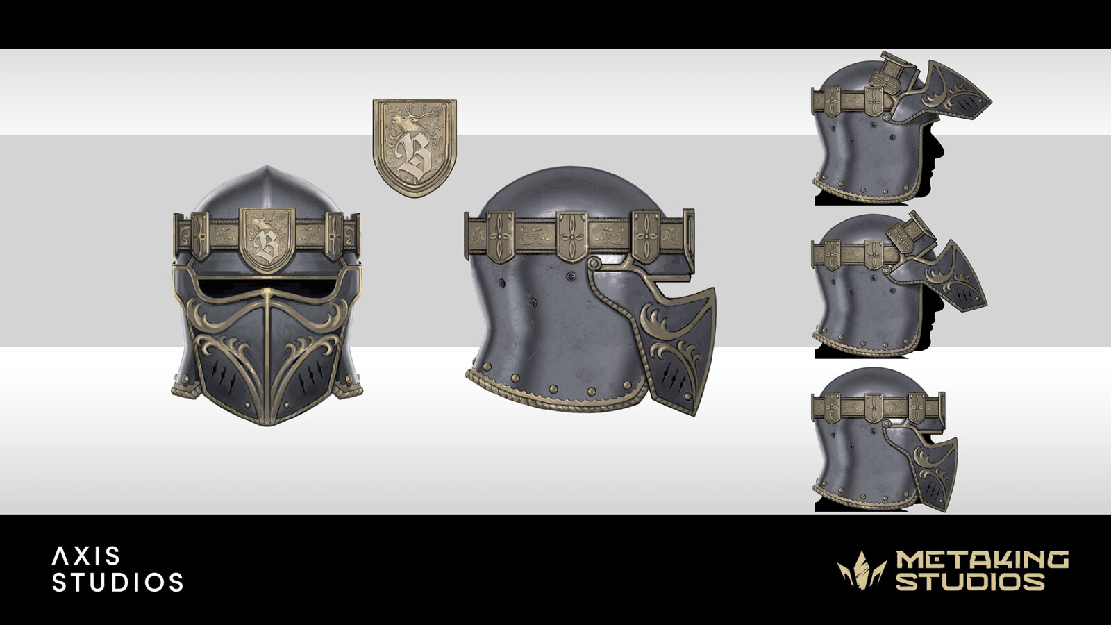 Initial King's helmet concept.
