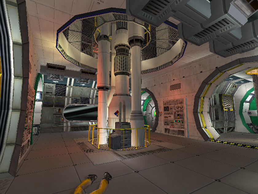 level I - a central thru-way.  Notice all of the round hatch doors.... some require keys to enter.