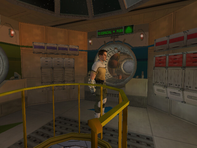 Phobos - now your gravity boots are working.  Notice how you can see down the hatchway here.
