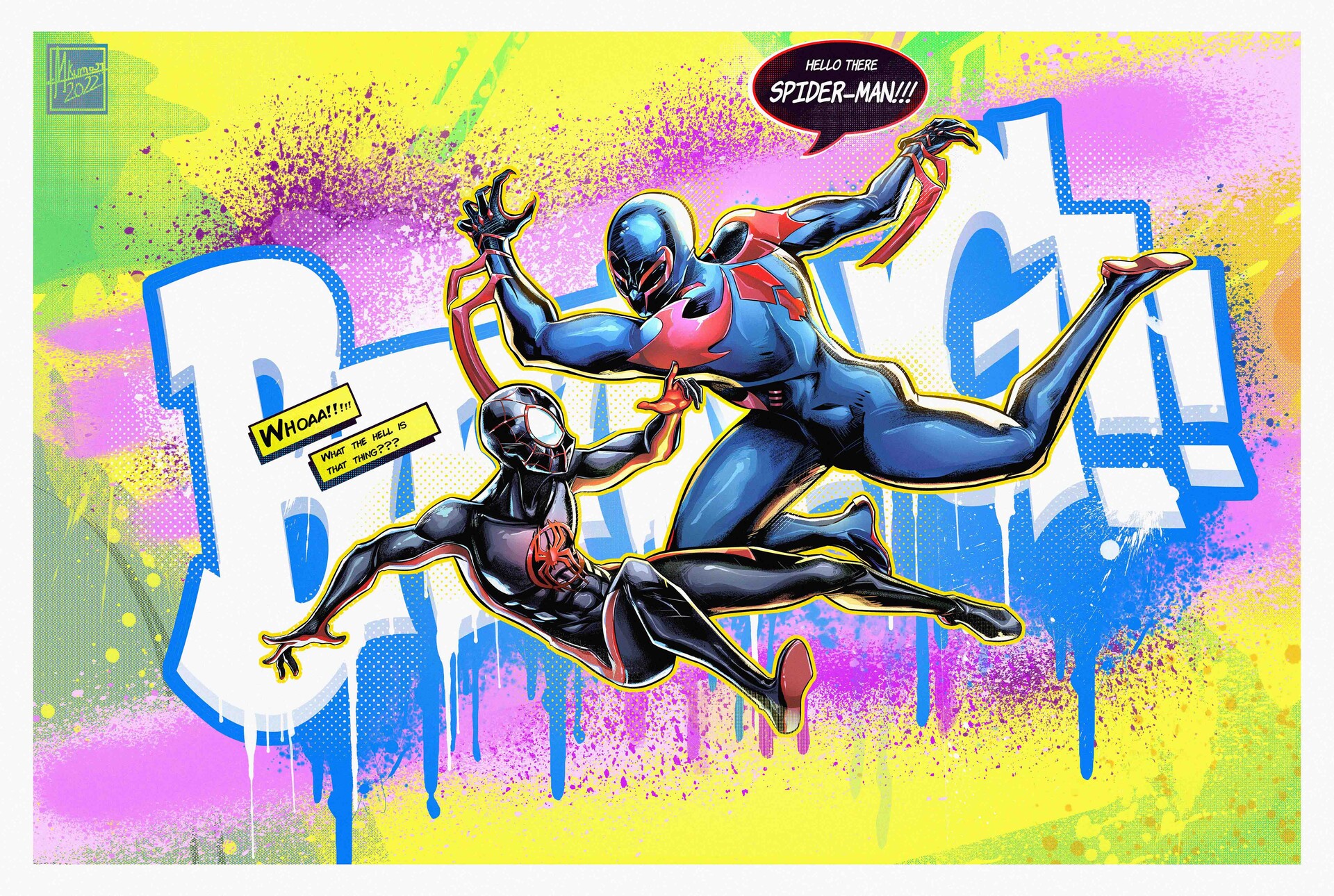 Artstation miles vs miguel across the spiderverse descubra a emo o