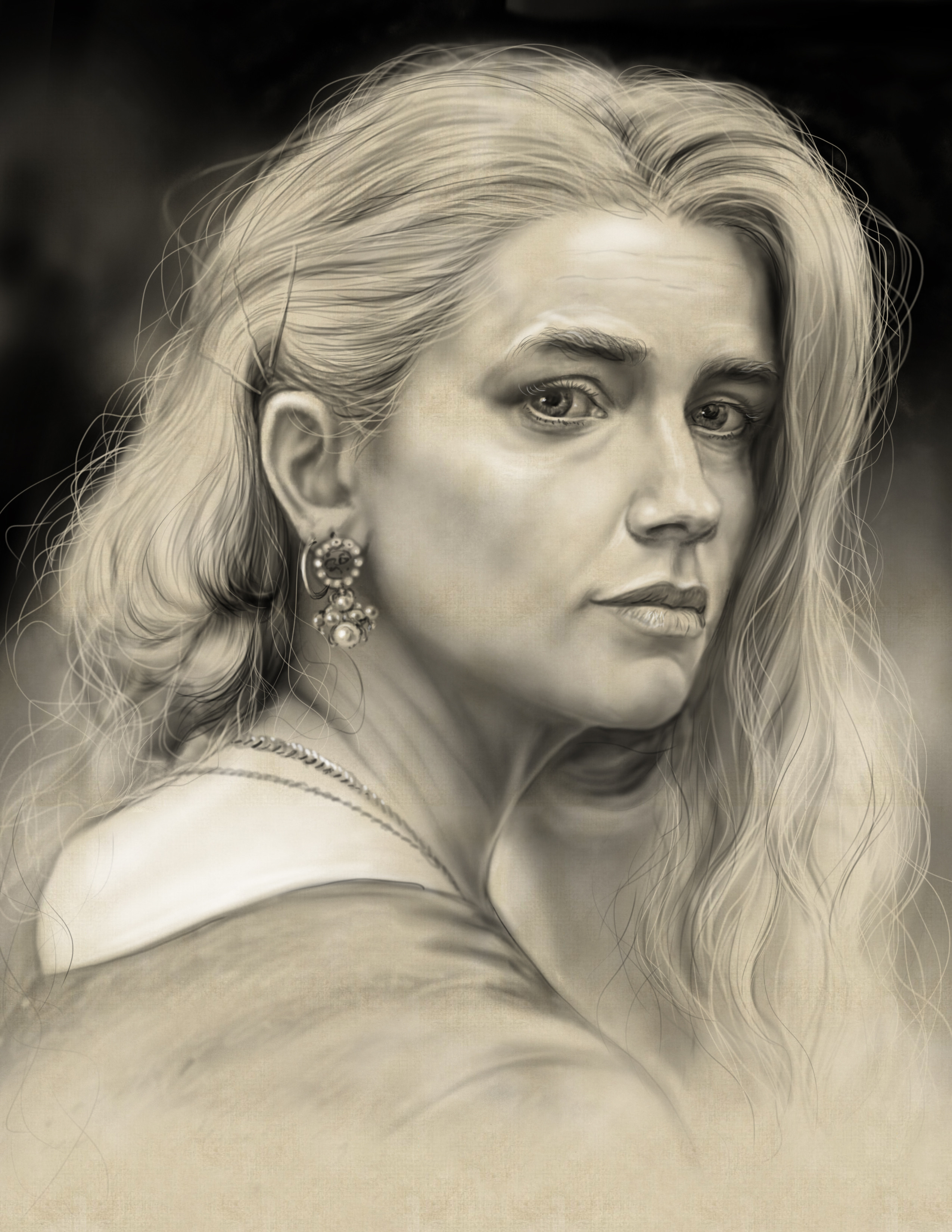 Aleksandr Platonychev - Amber Heard/ Drawing in Photoshop Timelapse ...