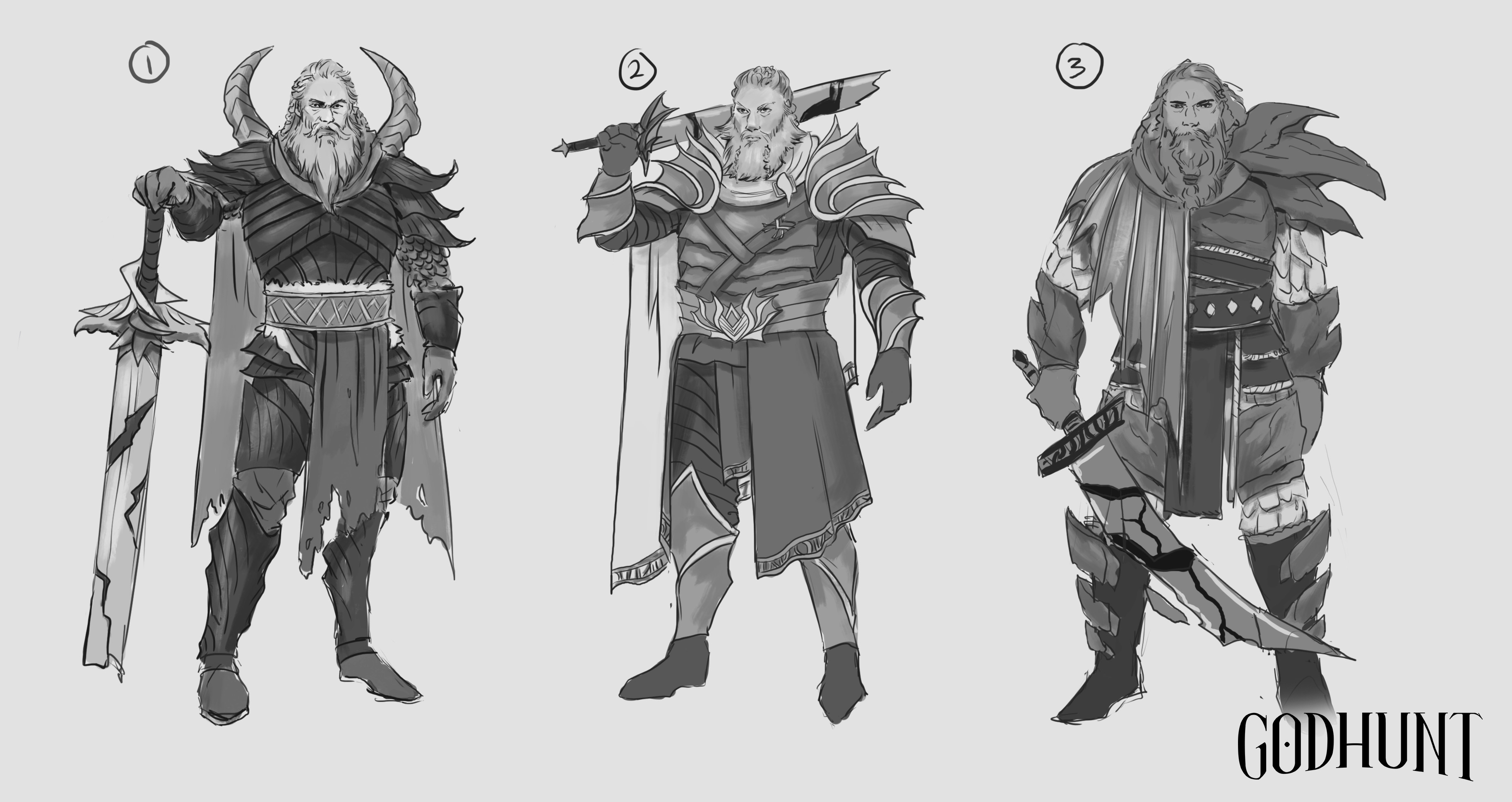 Initial concept ideas. Option 1 was chosen to continue ahead with. 