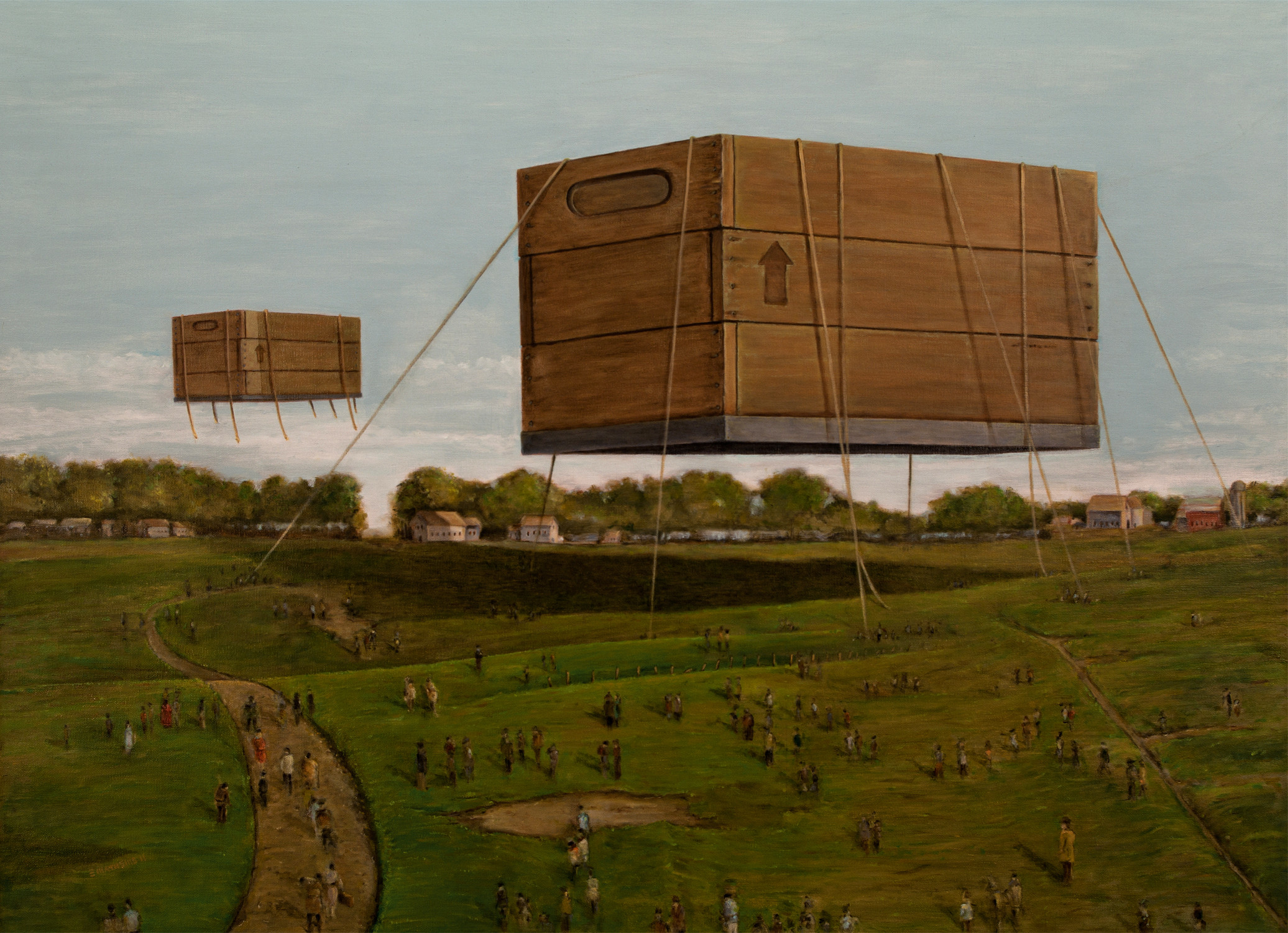 Edmund Mathews, The Gathering, 40” x 30”, Oil on canvas, 2013 - SOLD