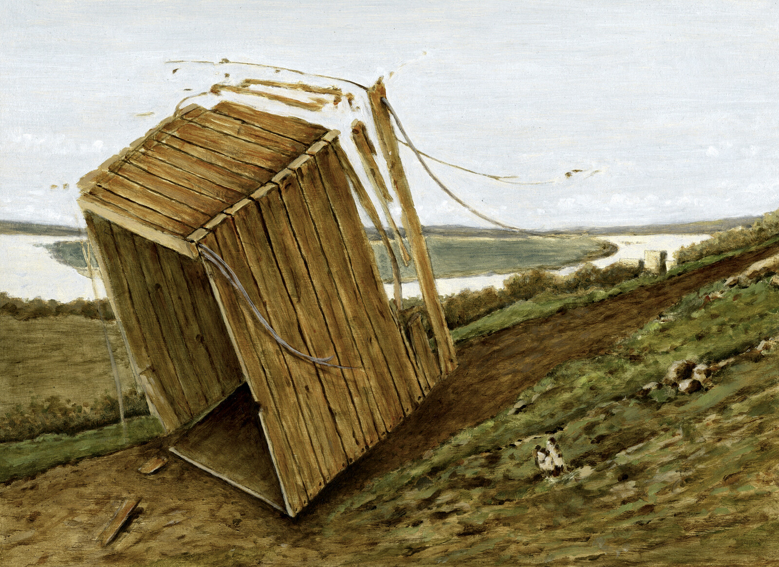 Edmund Mathews, The Descent, 15” x 11”, Oil on wood board, 2013