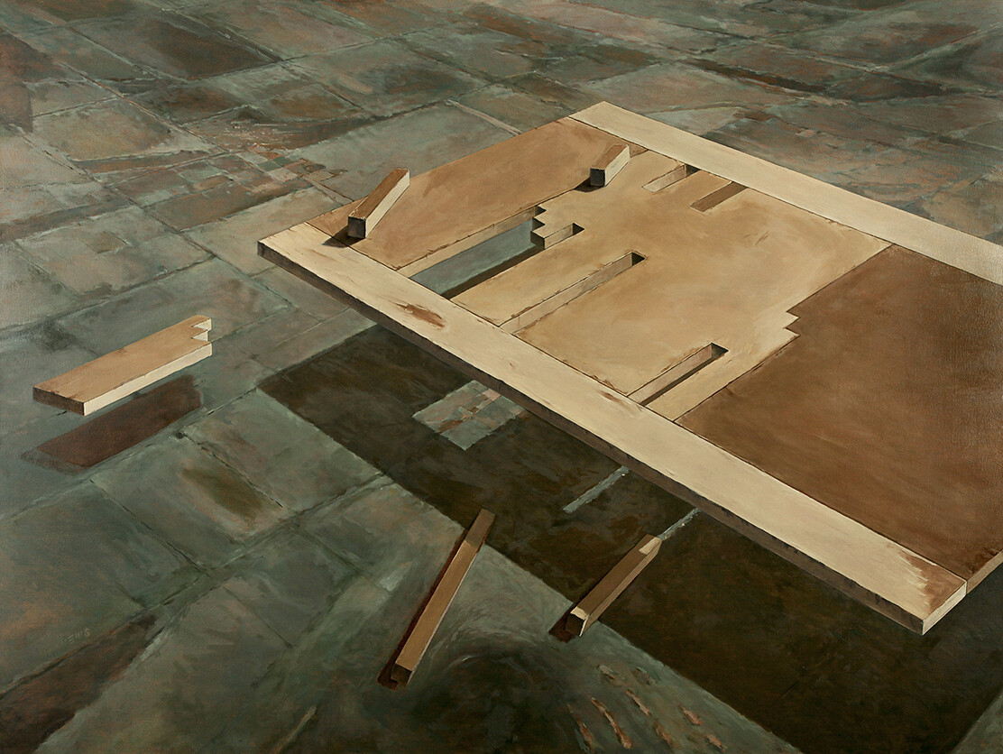 Edmund Mathews, The Imposition, 72” x 54”, Oil on canvas, 2015