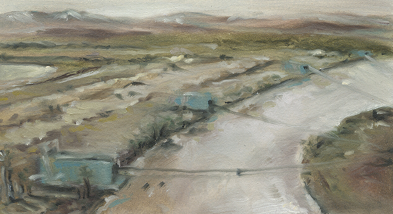 Edmund Mathews, Oil on paper study, 2014