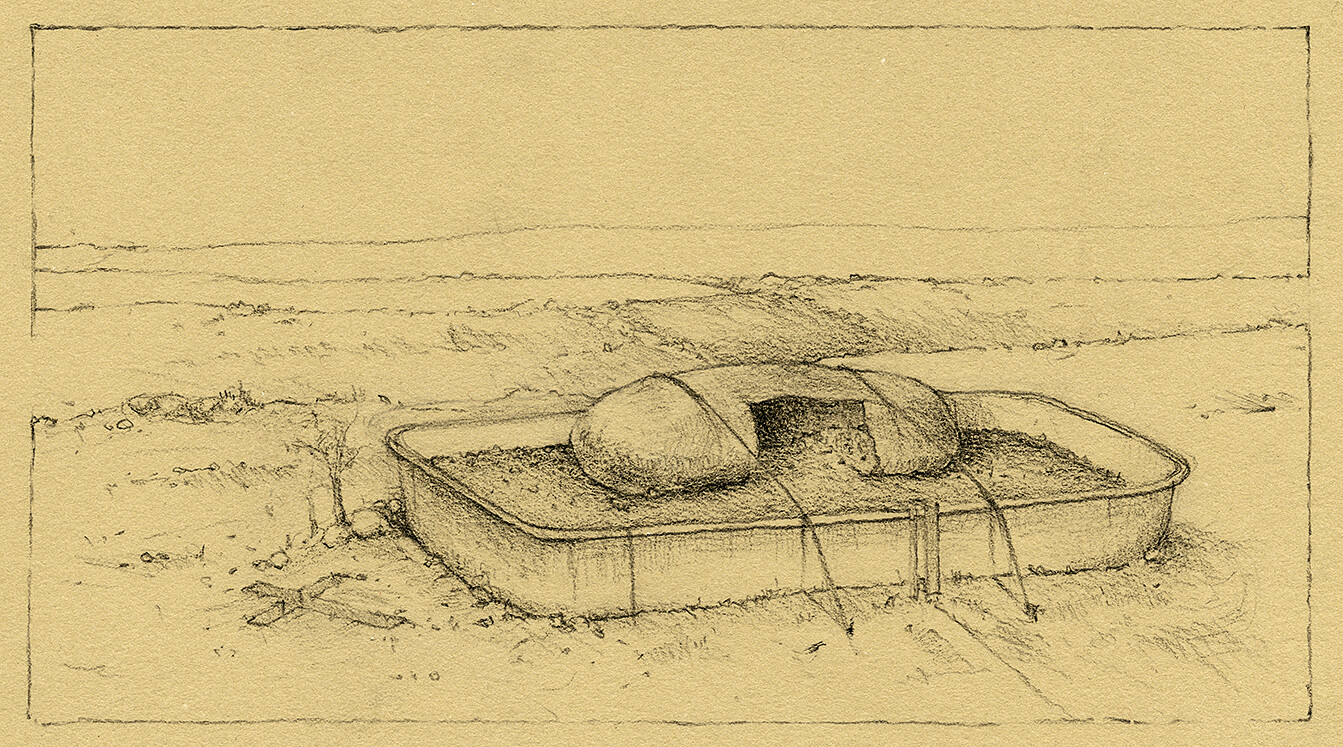 Edmund Mathews, The Trade, Charcoal on paper study, 2013