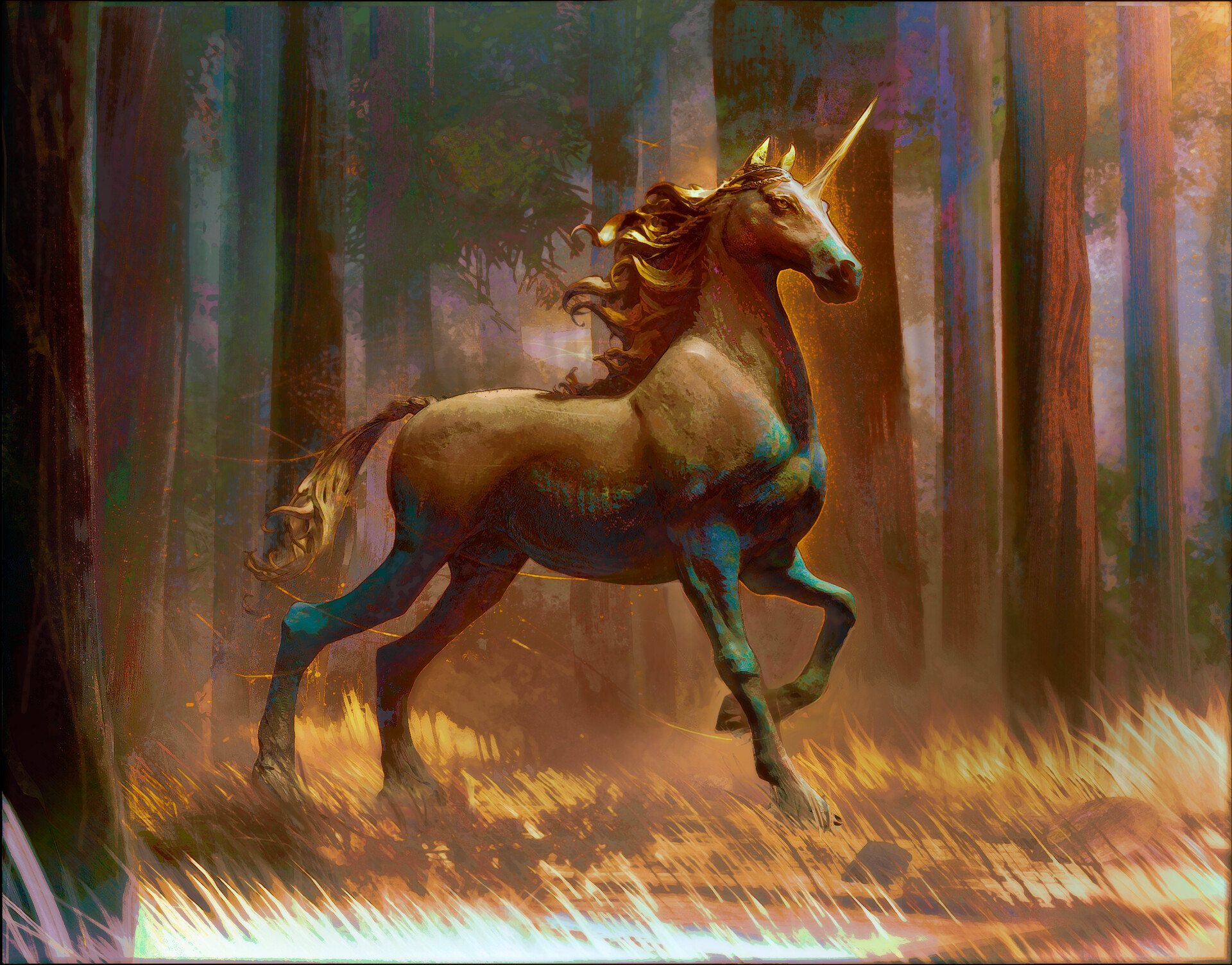 ArtStation Steadfast Unicorn MTG Card Mockup
