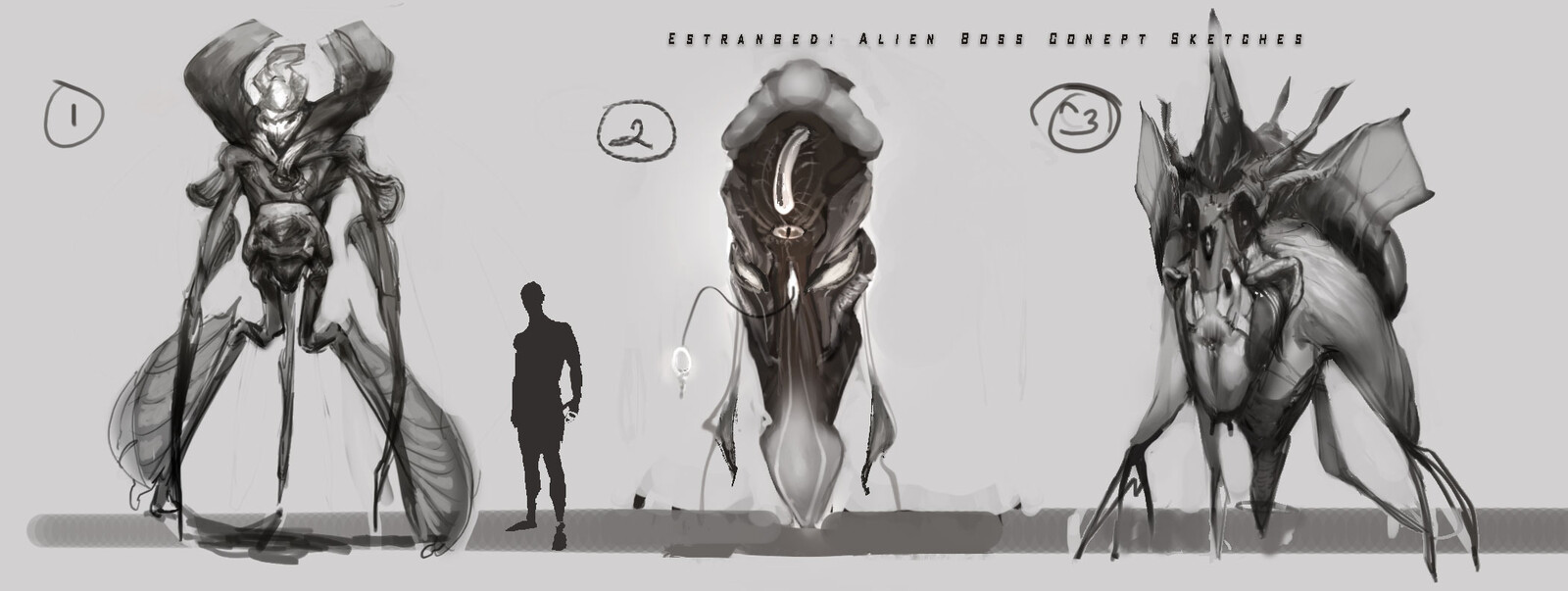 Estranged - Alien Design Sketches