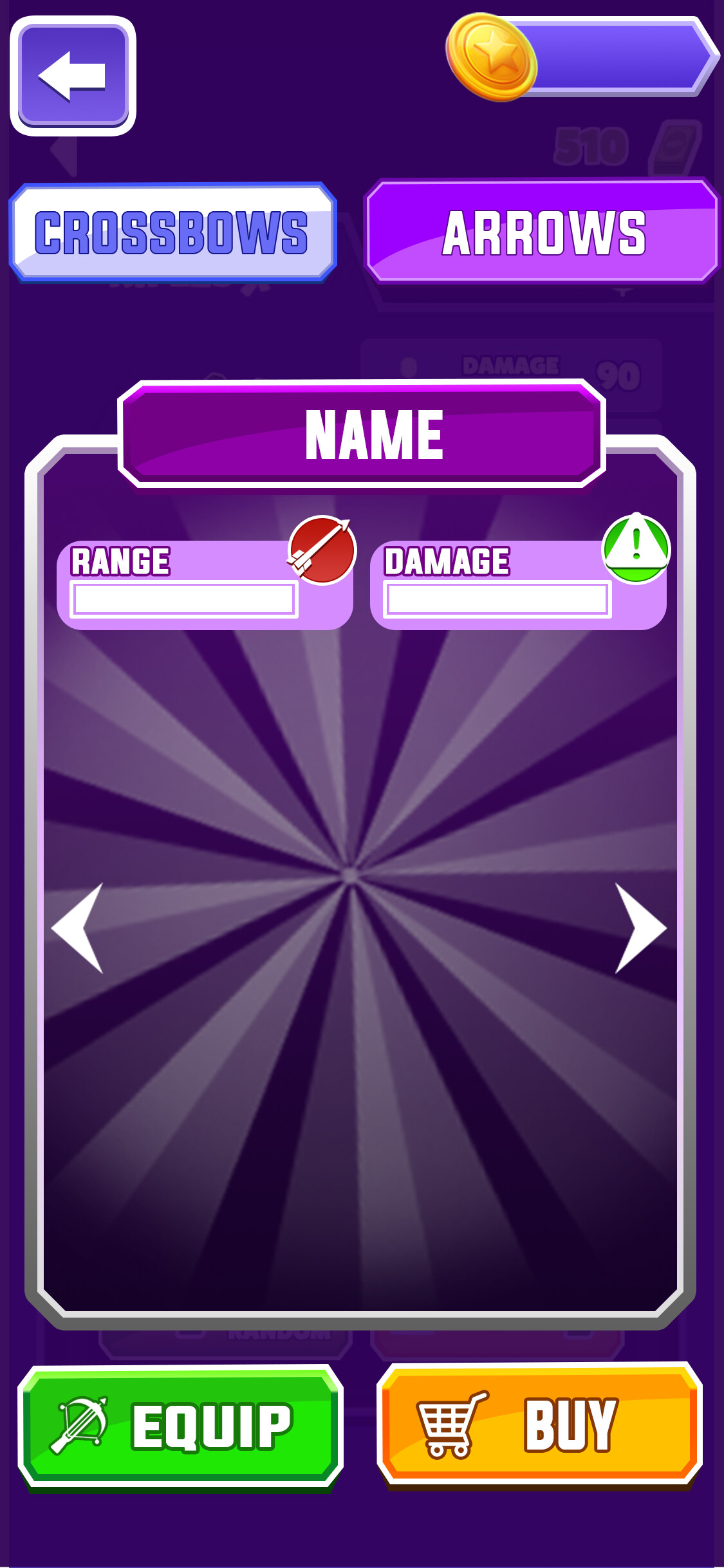 ArtStation - UI design for an archery 3d game