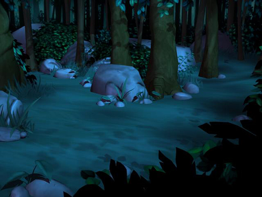 Bone: Out from Boneville - Forrest Road in the moonlight!