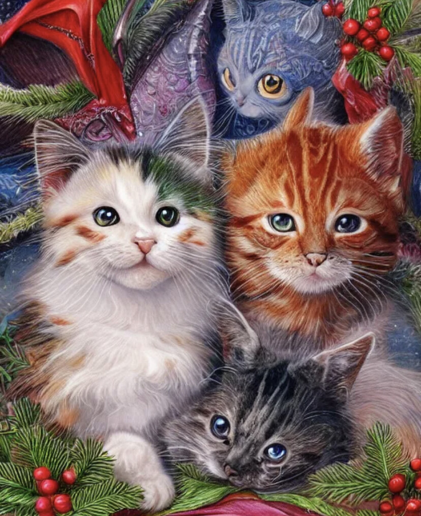 ArtStation - Christmas Cats.