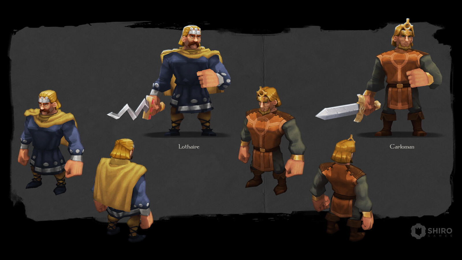 3D Model - Lothaire (Lion's clan warchief ) / 3D Models - Carloman  (Lion's clan warchief)