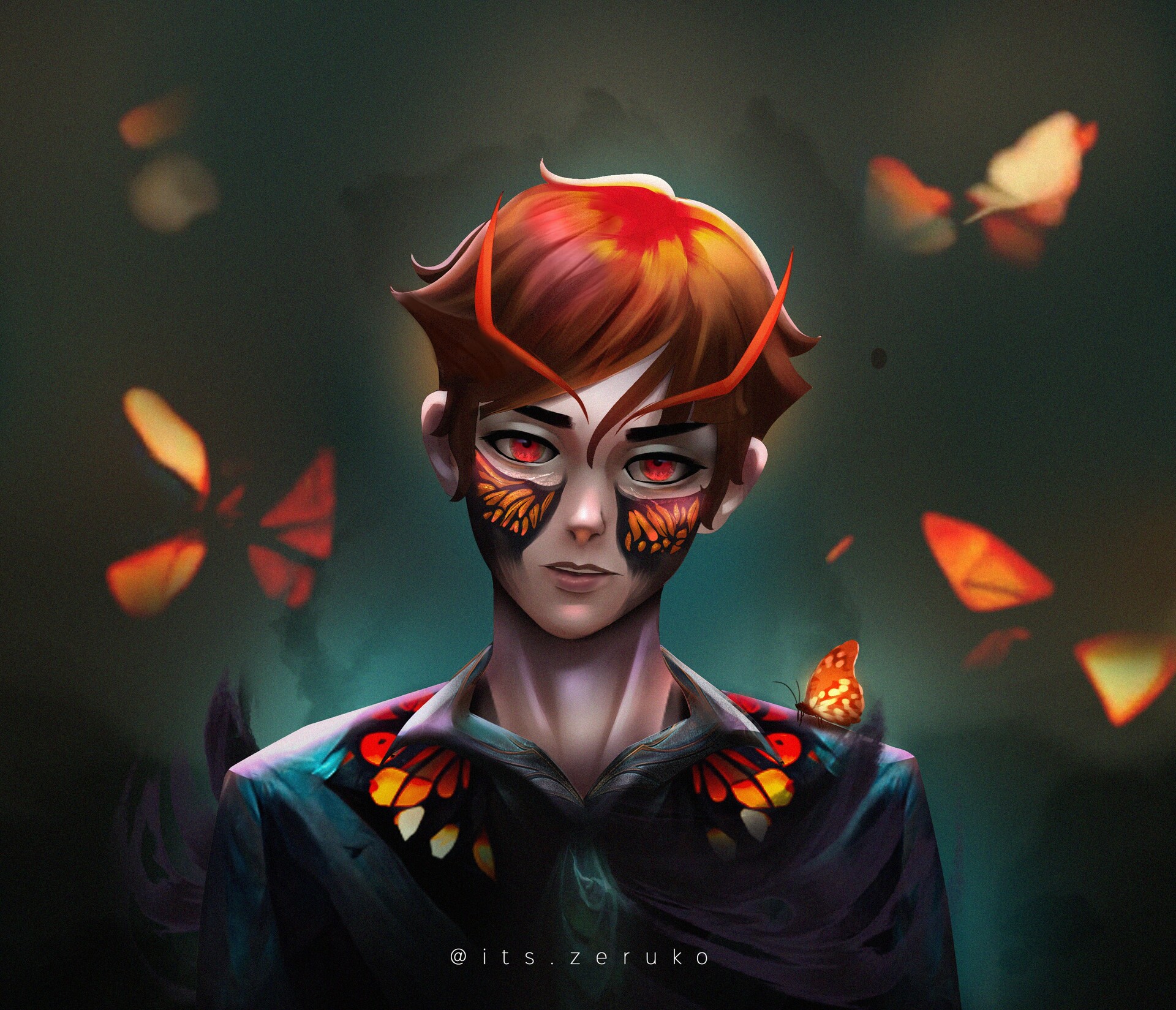 ArtStation butterfly demon pratice