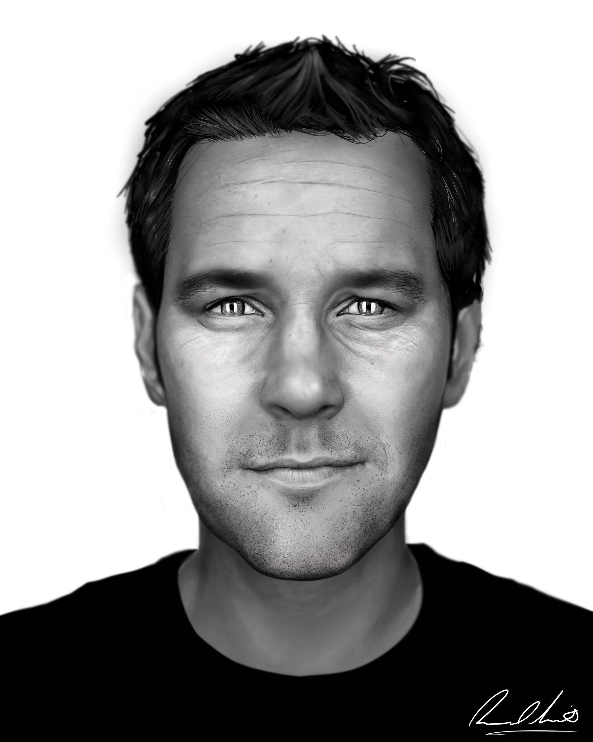 ArtStation - Paul Rudd Realism Portrait