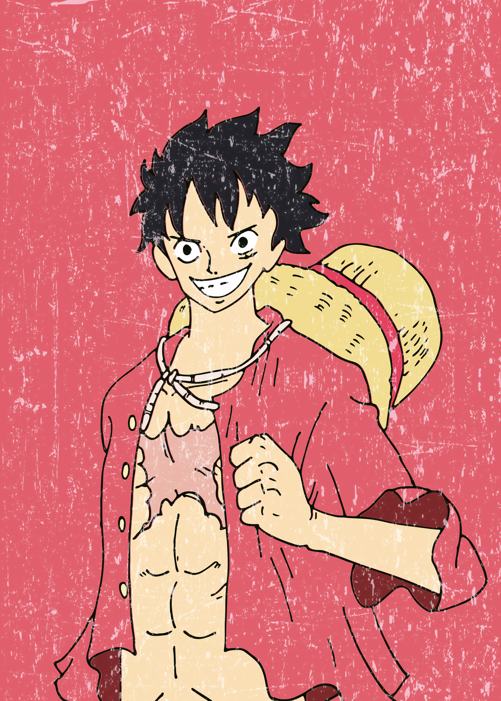 ArtStation   Monkey D Luffy Aka Straw Hat