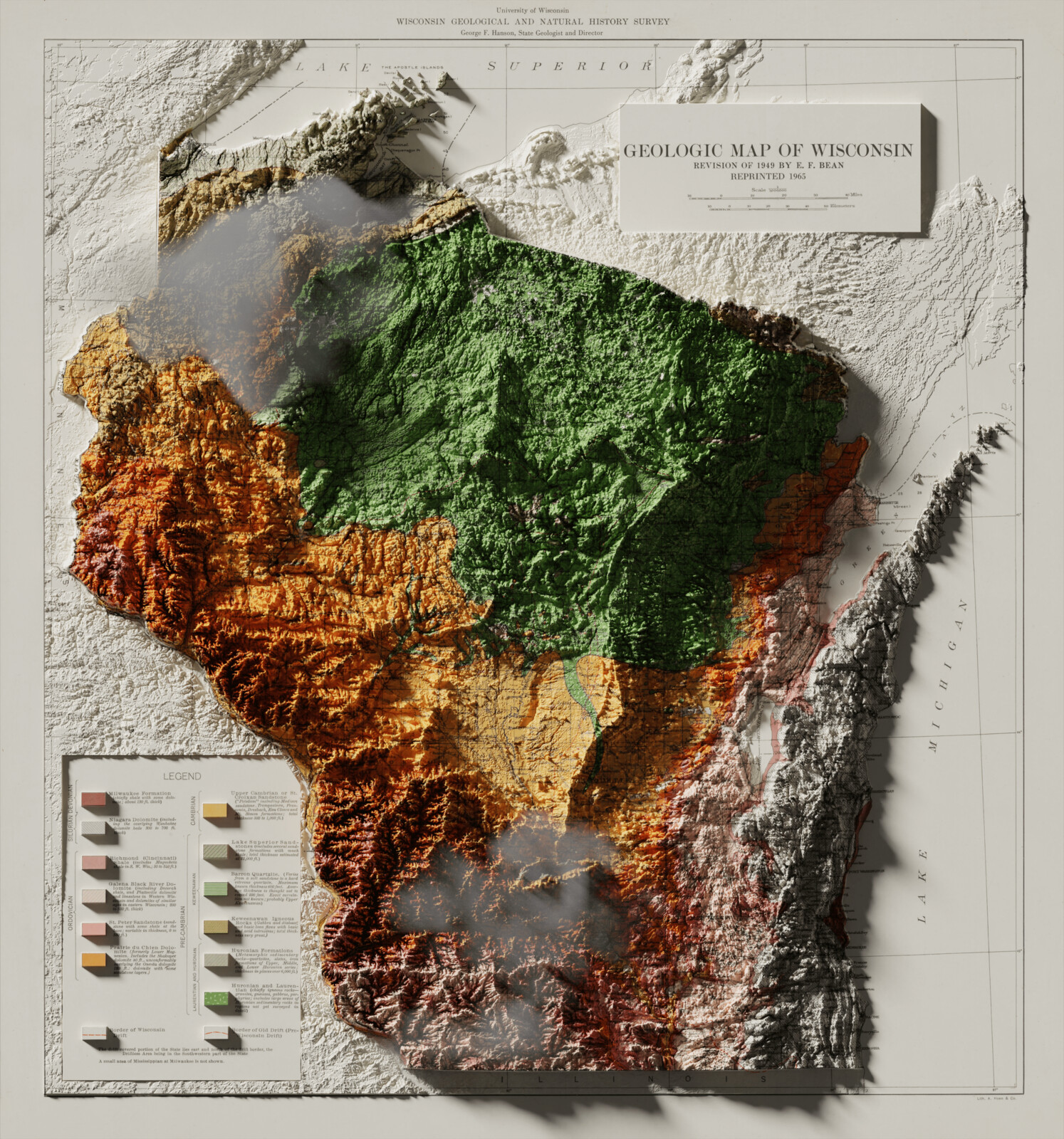 Jacob b 1965 3d geologic map of wisconsin