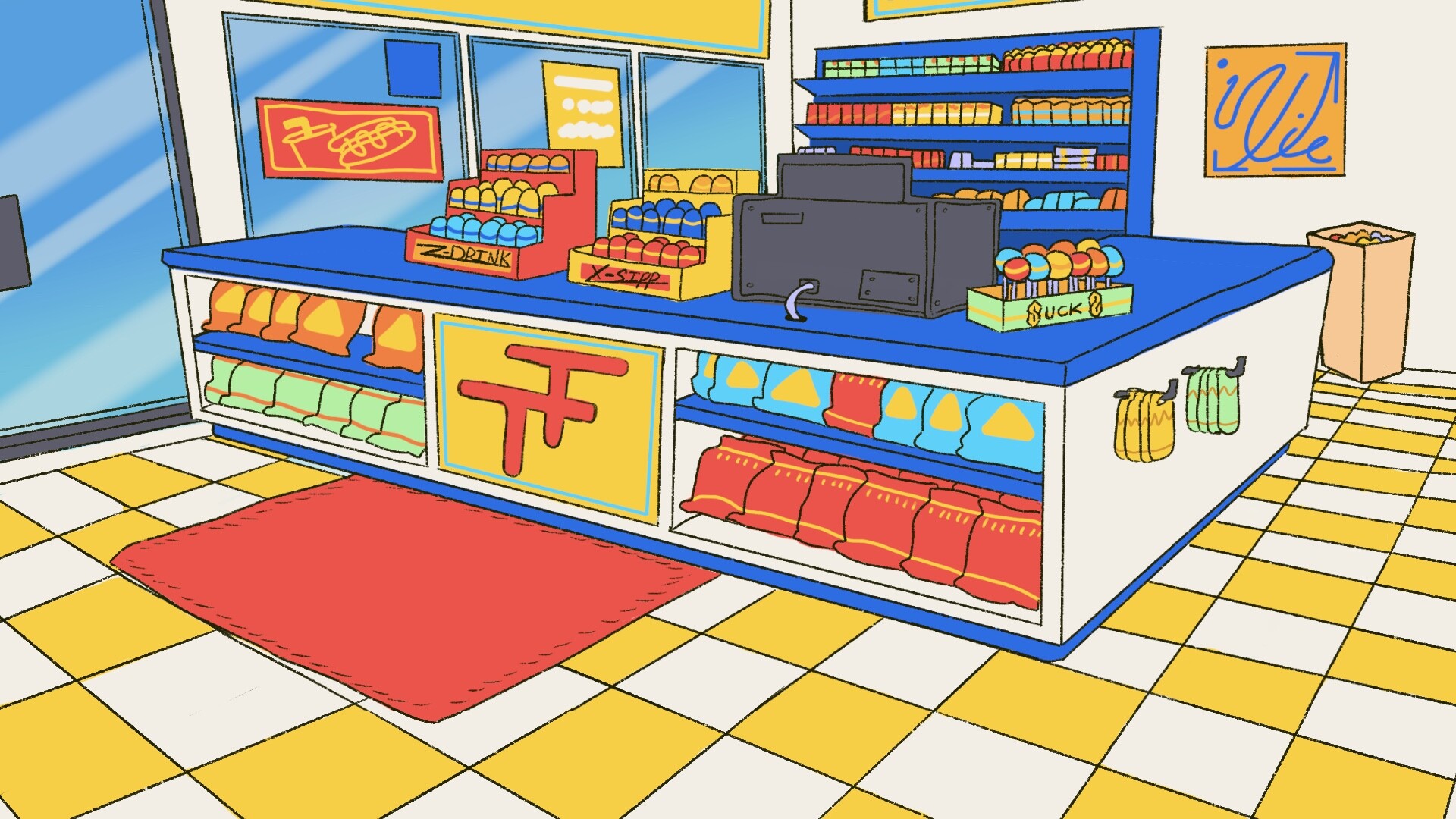 ArtStation - TakeTuesday Convenience Store Counter (The Clownening)