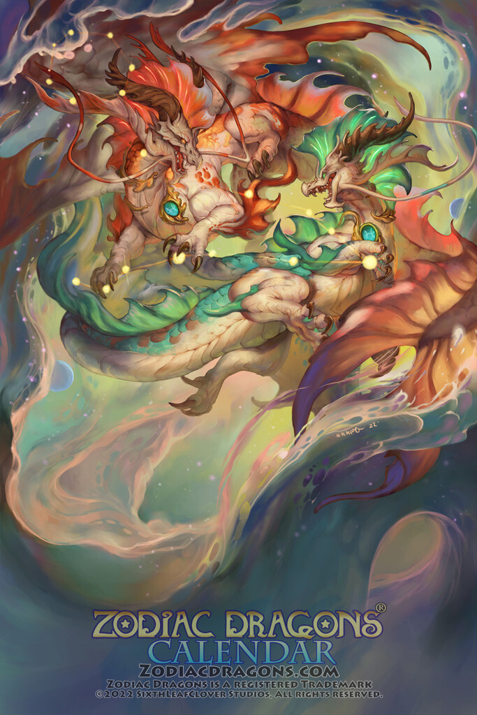 ArtStation 2023 Zodiac Dragons Pisces