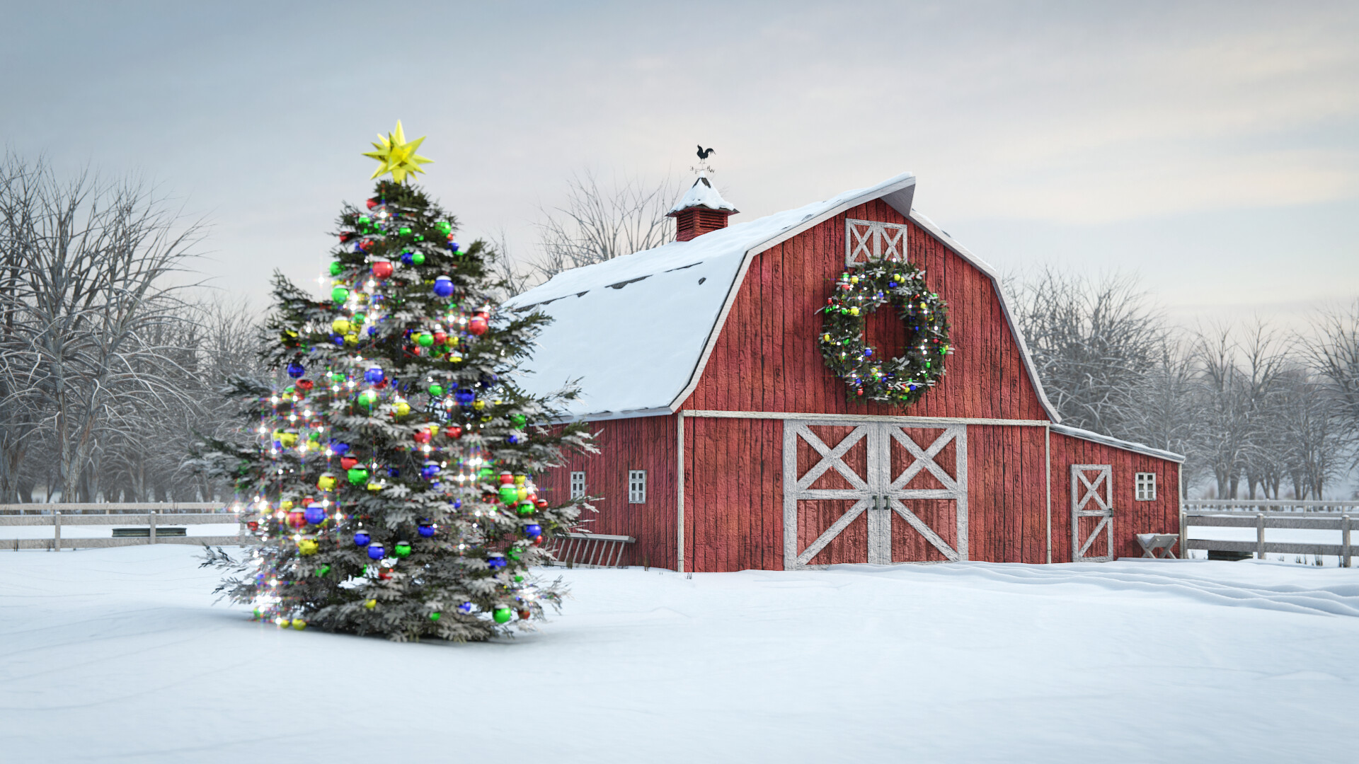 ArtStation Christmas Barn