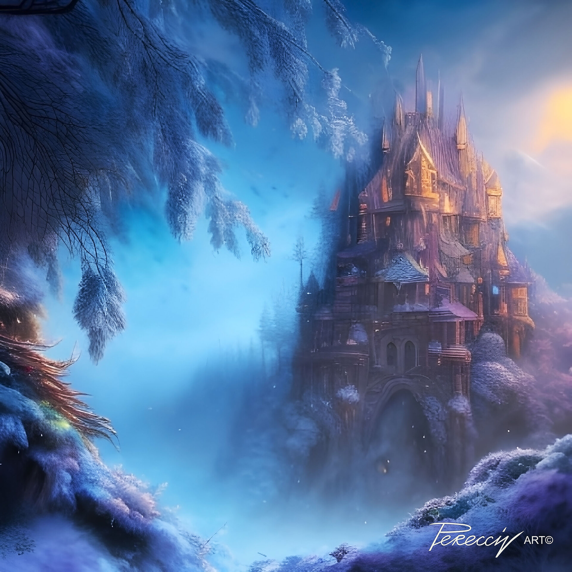 ArtStation Magic Journeys Winter City at Christmas
